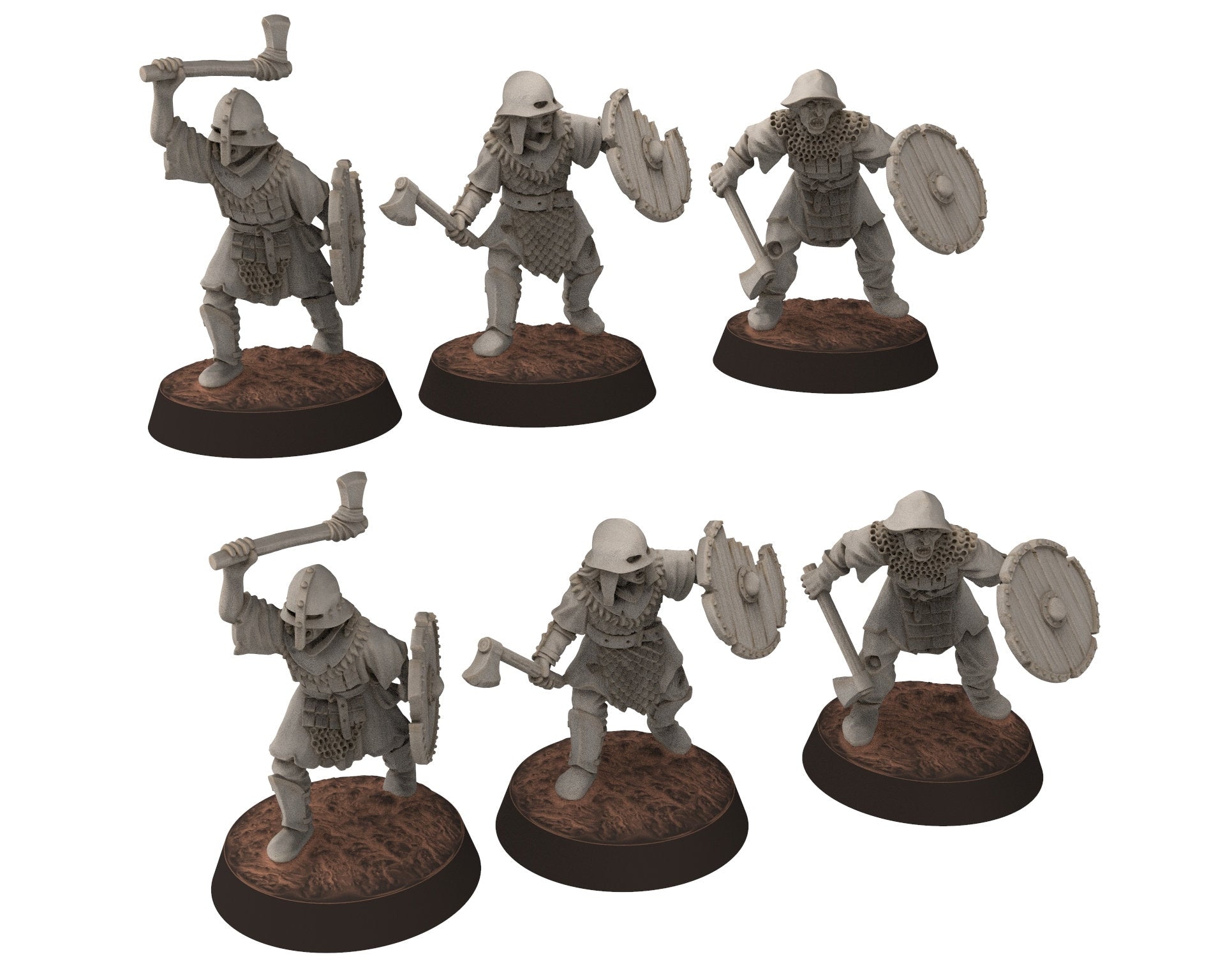 Orcs horde - Goblin Howlers on foot, Orc warriors warband, Middle rings miniatures for wargame D&D, Lotr... Medbury miniatures