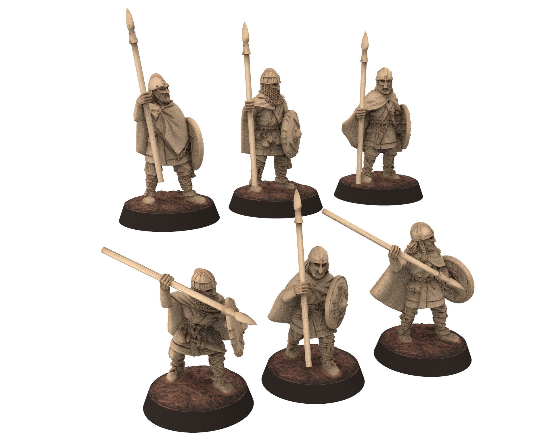 Vendel Era - Axemen, Warriors Warband, Germanic Tribe, 7 century, miniatures 28mm, Infantry for wargame Historical... Medbury miniature