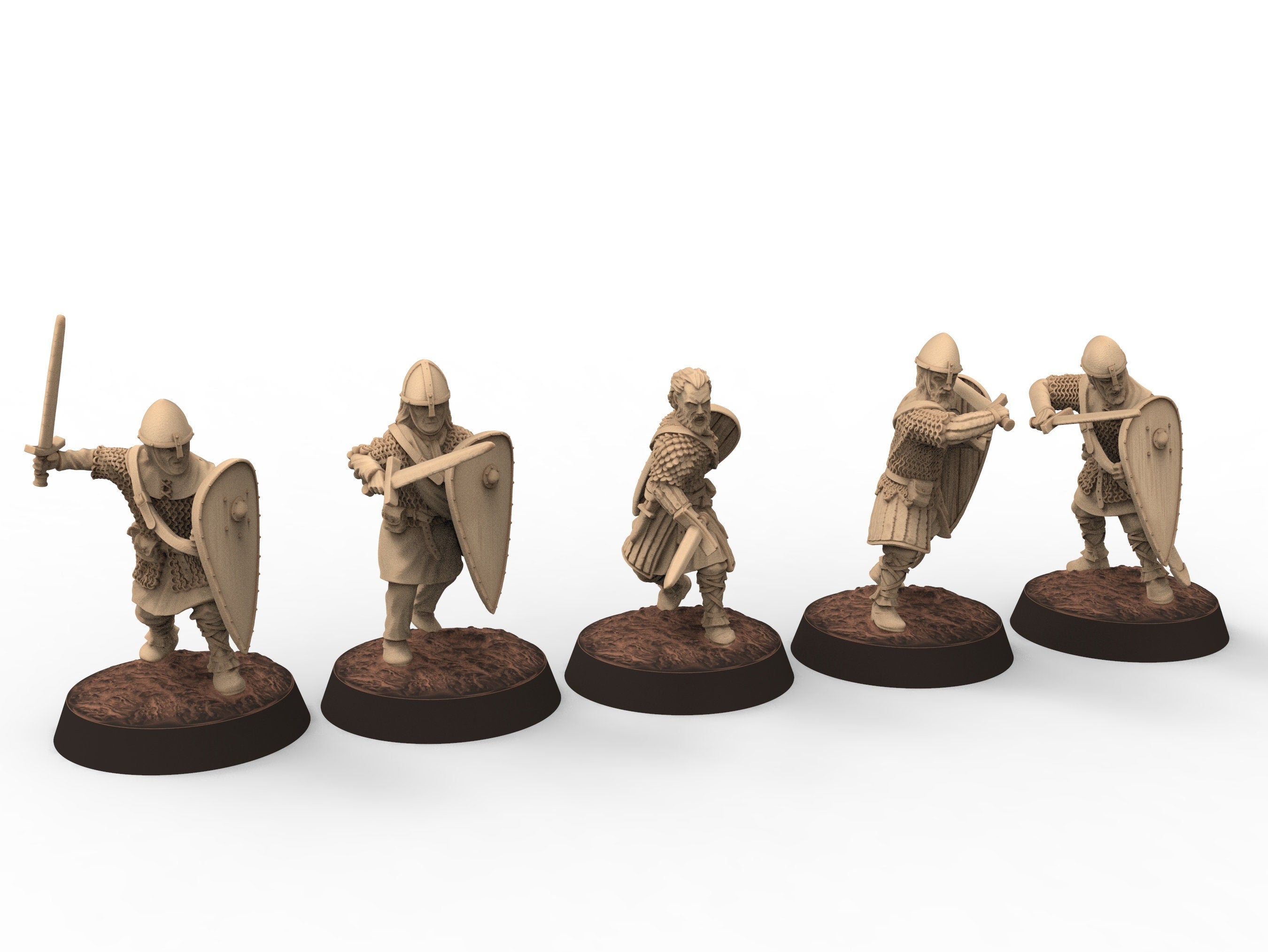 Medieval - Light armor archers, 11th century, Medieval soldiers, 28mm Historical Wargame, Saga... Medbury miniatures