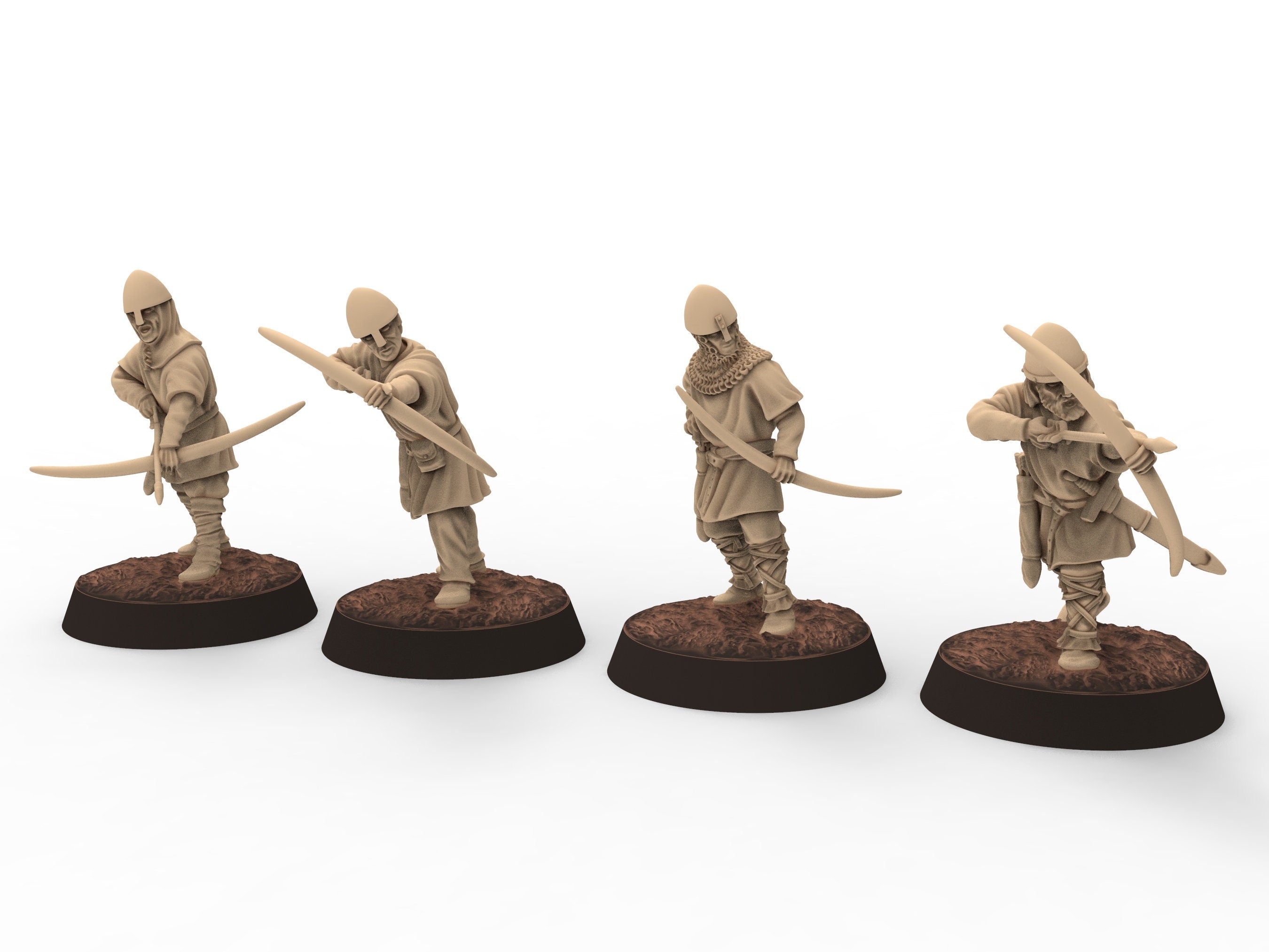 Medieval - Light armor crossbowmen, 11th century, Medieval soldiers, 28mm Historical Wargame, Saga... Medbury miniatures
