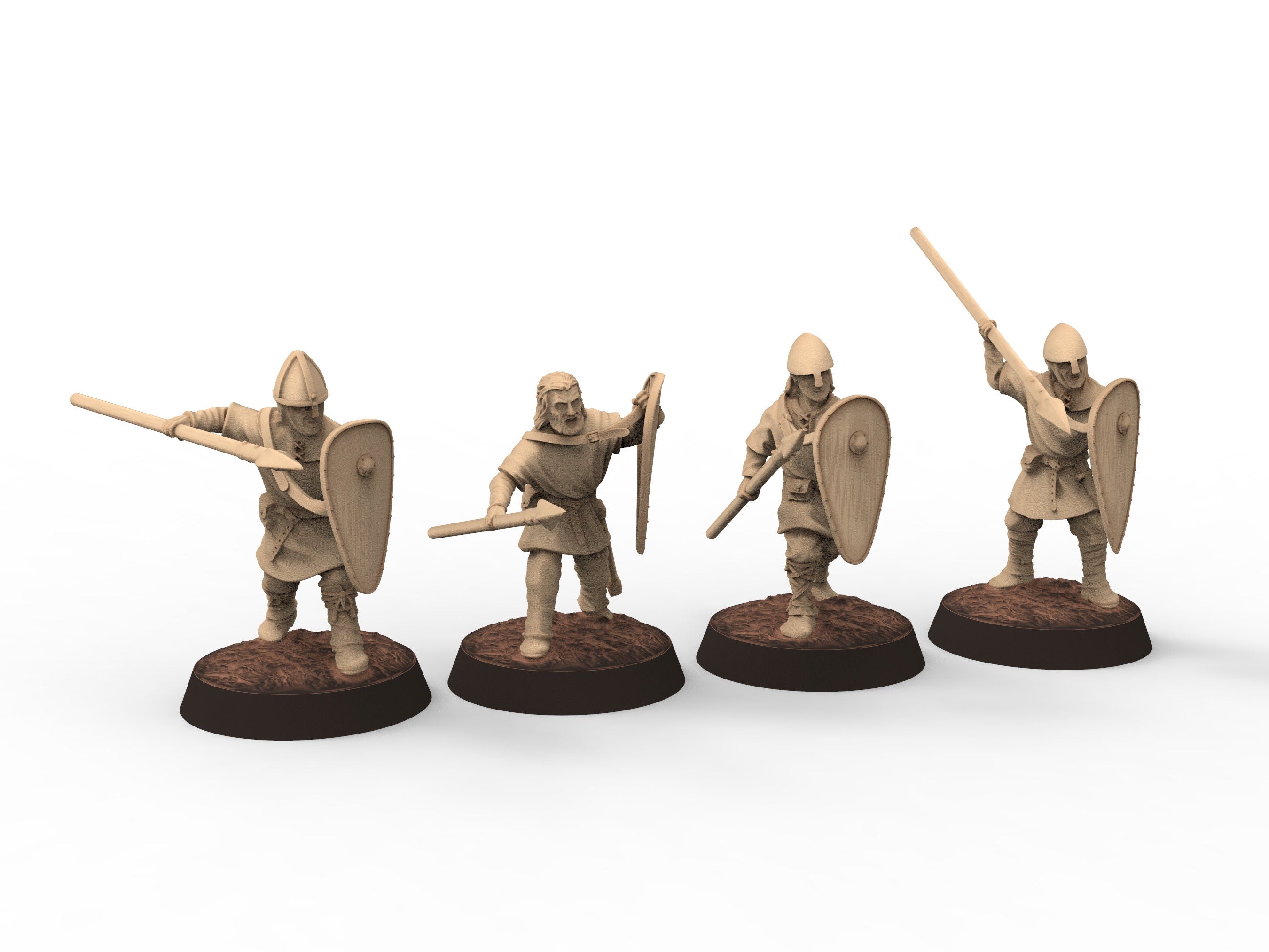 Medieval - Light armor crossbowmen, 11th century, Medieval soldiers, 28mm Historical Wargame, Saga... Medbury miniatures