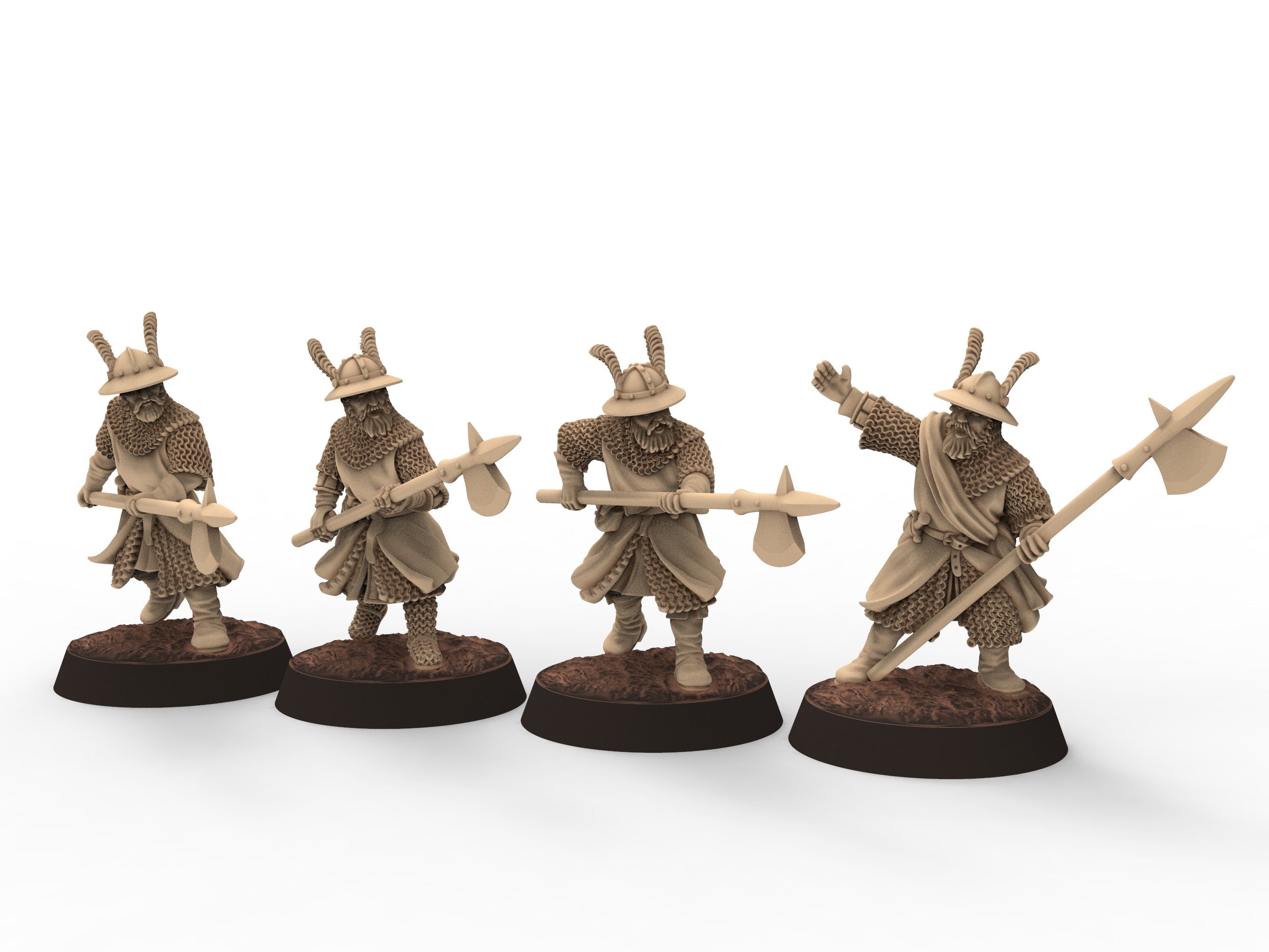 Medieval - Light armor crossbowmen, 11th century, Medieval soldiers, 28mm Historical Wargame, Saga... Medbury miniatures