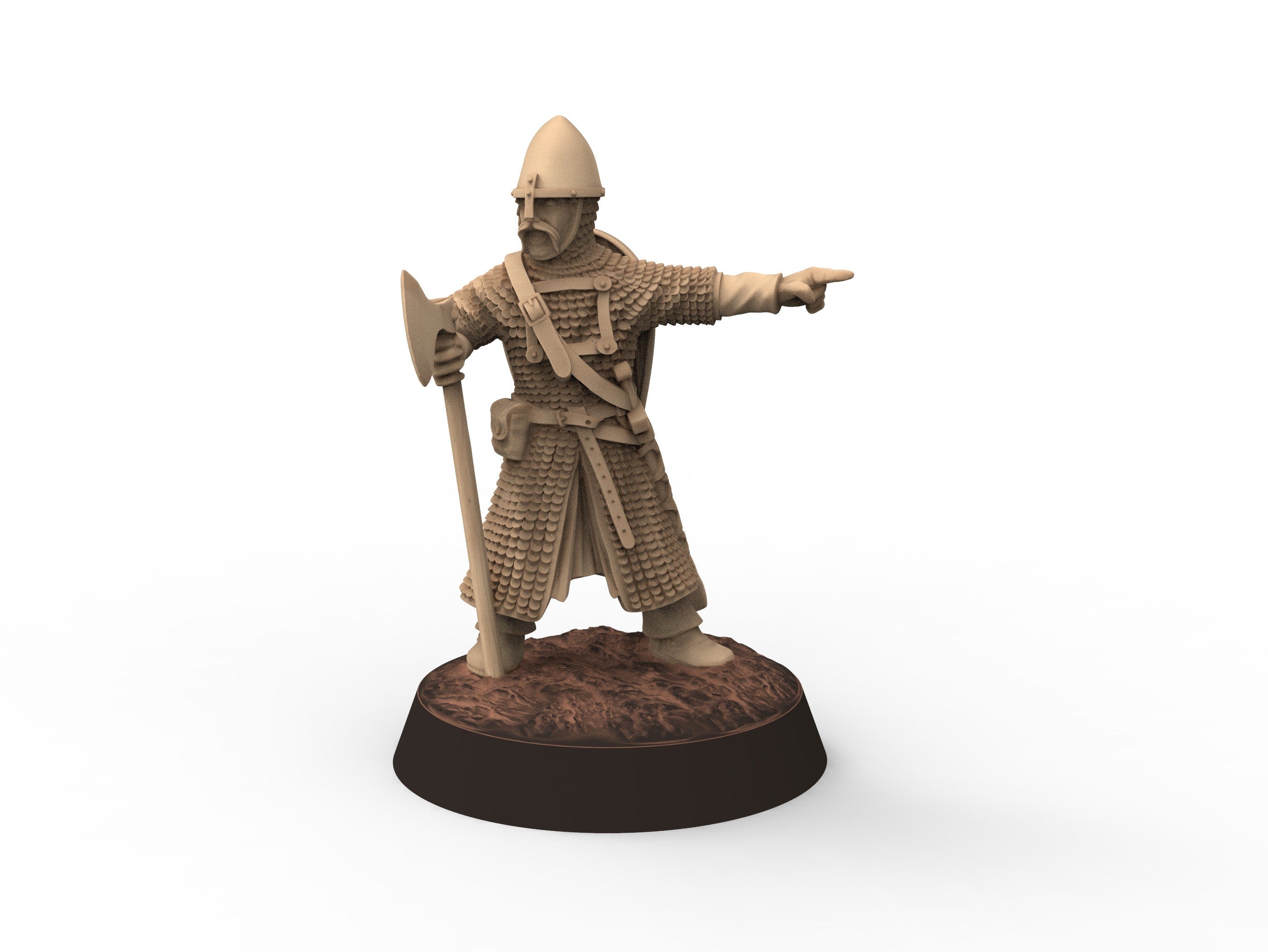 Medieval - Norman knights on Foot V1, 11th century, Norman dynasty, Medieval soldiers, 28mm Historical Wargame, Saga... Medbury miniatures