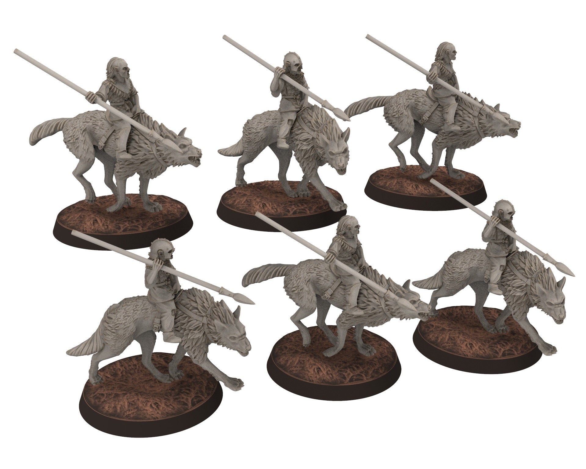 Orcs horde - Orcs Army bundle infantry cavalry, Orc warriors warband, Middle rings miniatures for wargame D&D, Lotr... Medbury miniatures