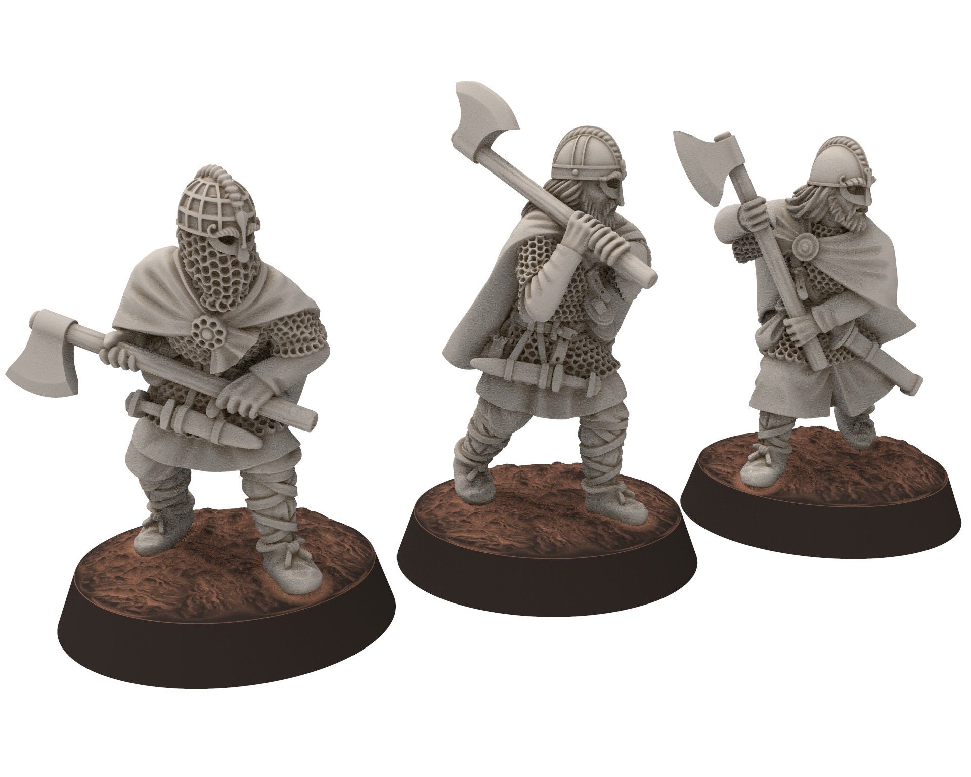 Wildmen - Wildmen Spearmen fighting, Dun warriors warband, Middle rings miniatures for wargame D&D, Lotr... Medbury miniatures