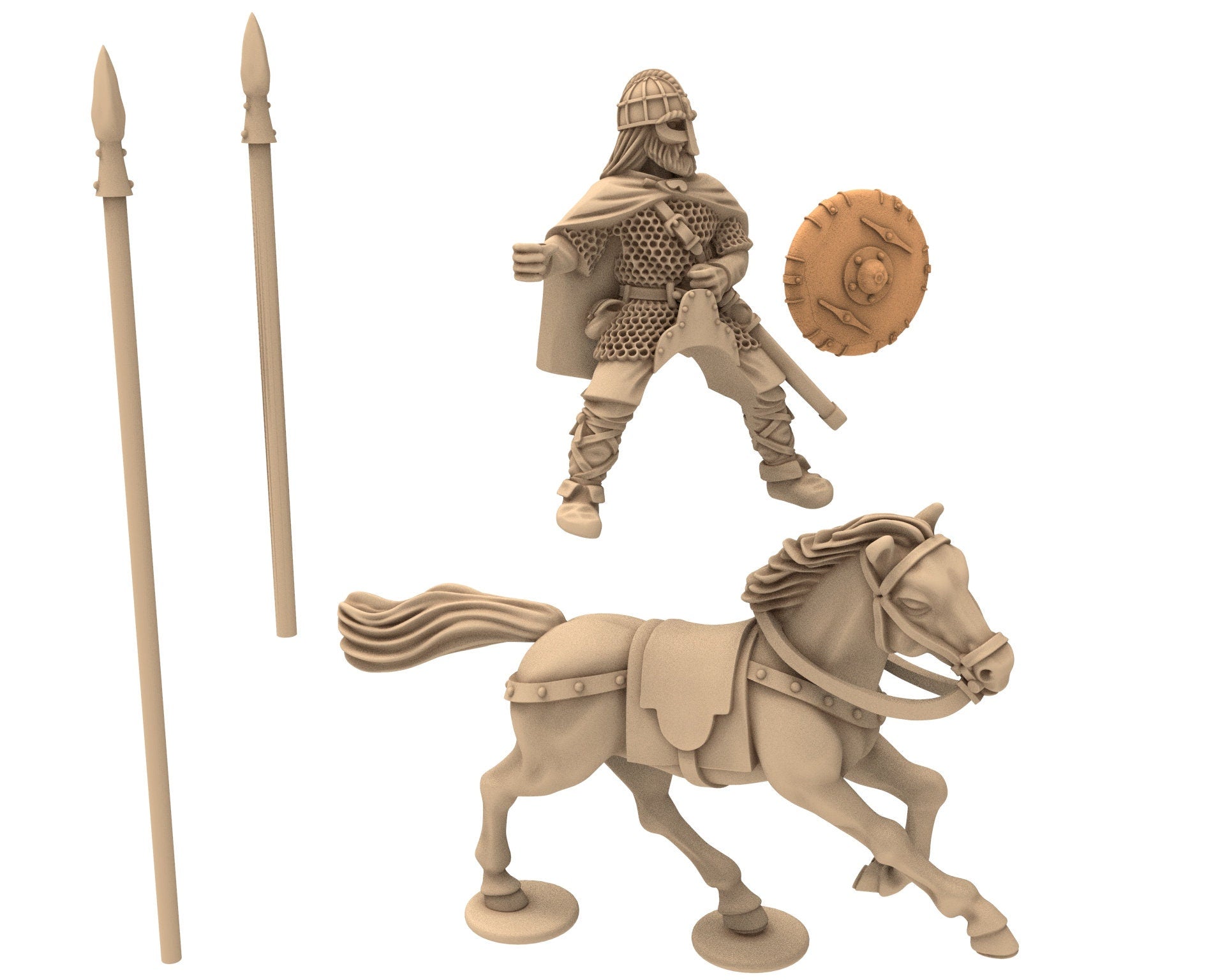 Vendel Era - x150 Shields for Germanic Tribe Warband, 7 century, miniatures 28mm for wargame Historical... Medbury miniature