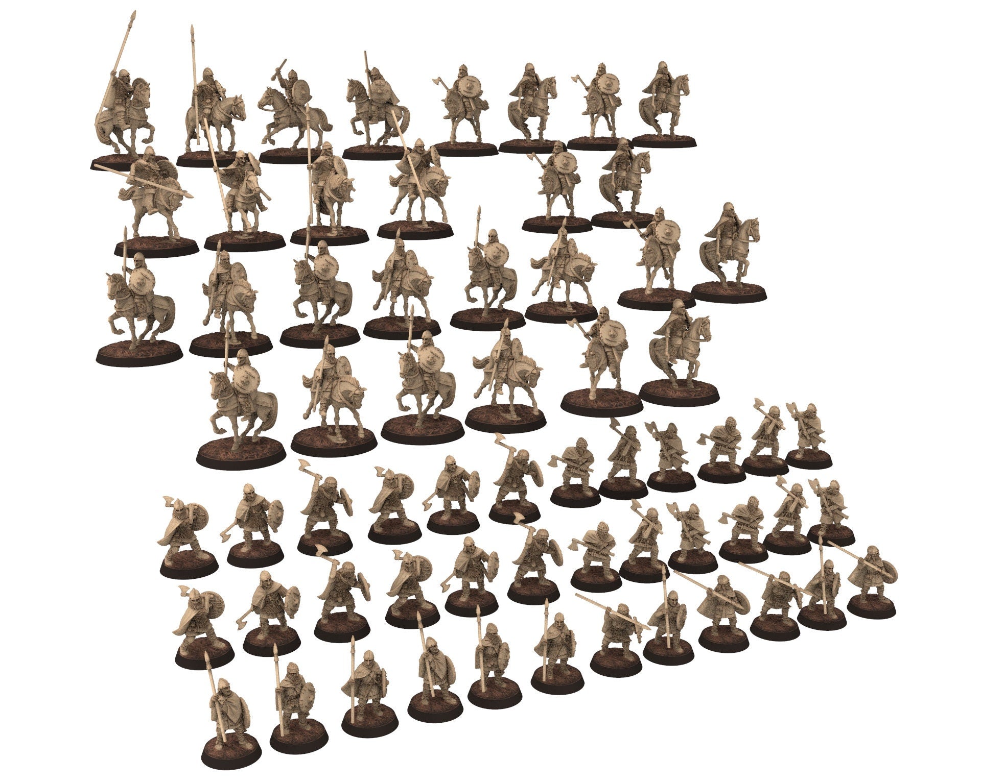 Vendel Era - x150 Shields for Germanic Tribe Warband, 7 century, miniatures 28mm for wargame Historical... Medbury miniature
