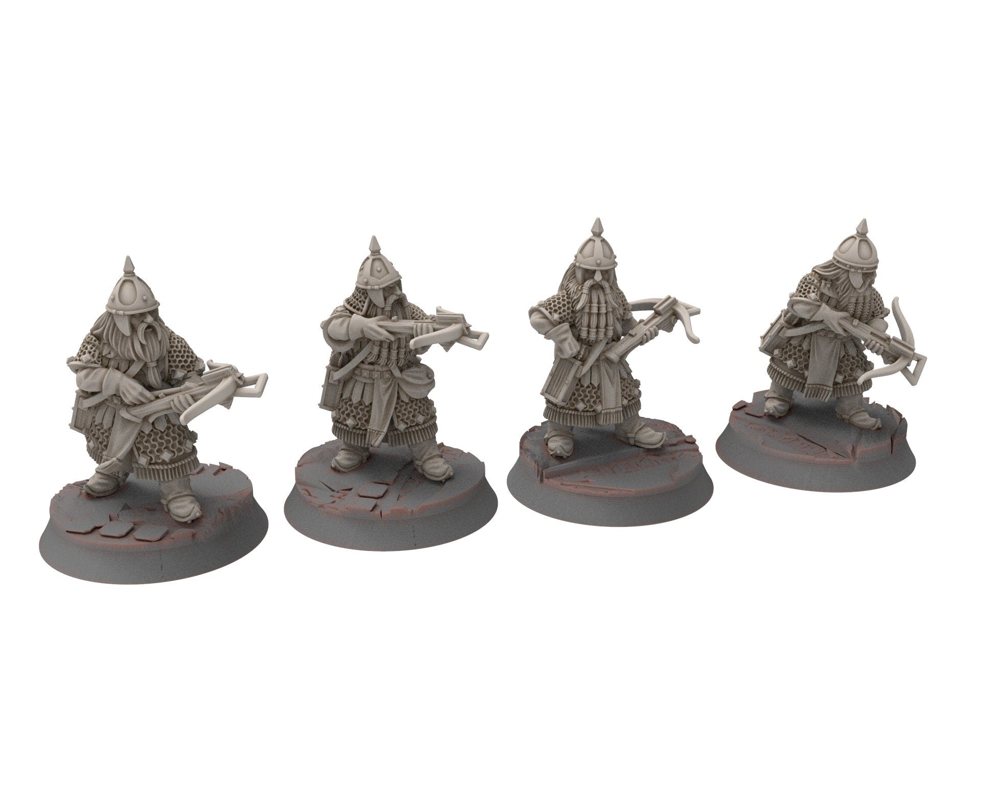 Dwarves - Gur-Adur 2 Handed Weapons elite warriors, The Dwarfs of The Mountains, for Lotr, Medbury miniatures