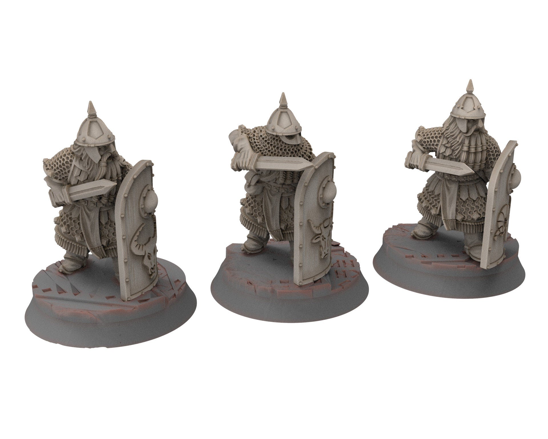 Dwarves - Gur-Adur Swordmen, The Dwarfs of The Mountains, for Lotr, Medbury miniatures