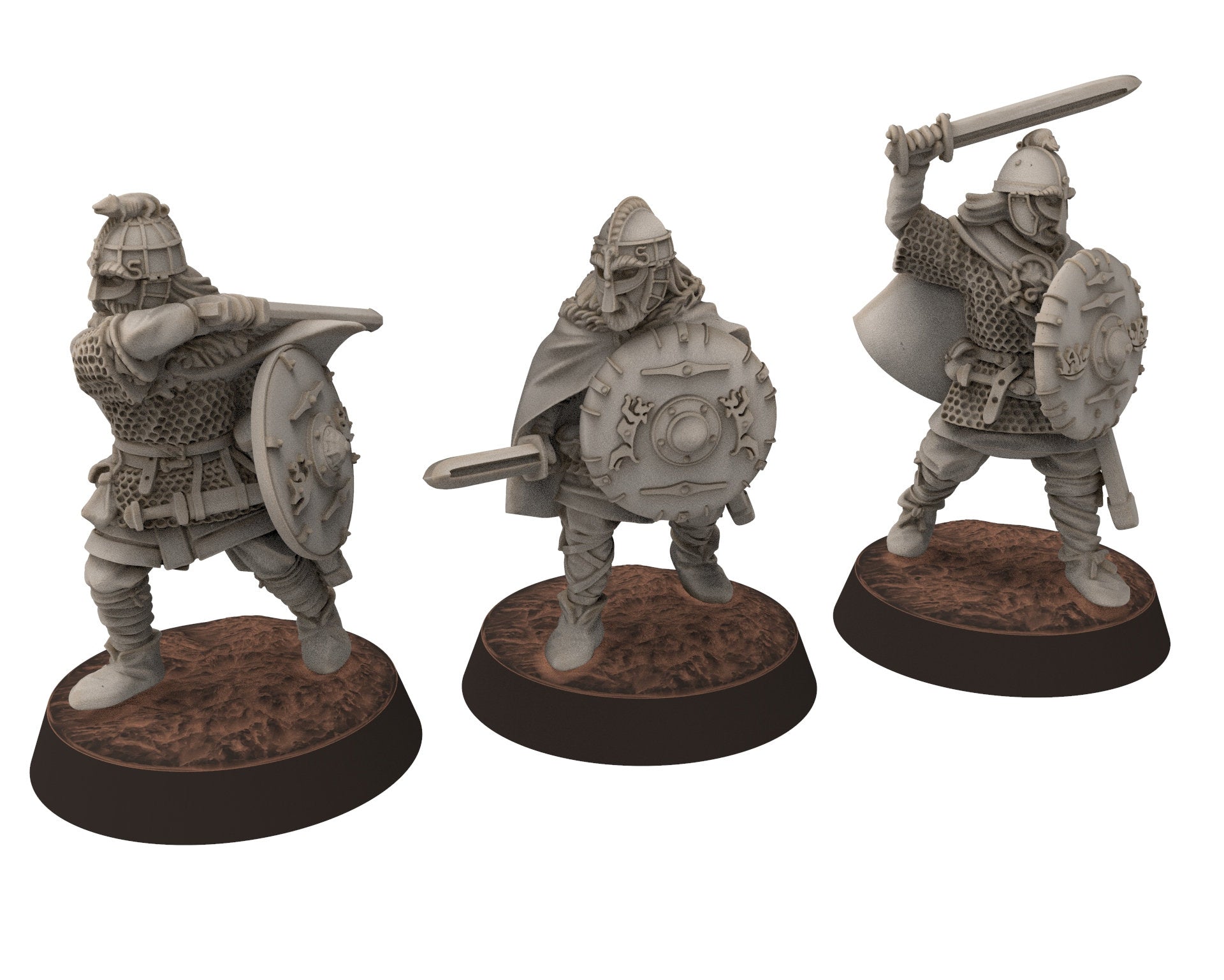 Vendel Era - King Hygelac, Iconic Hero Epic Warrior, 7 century, miniatures 28mm, Infantry for wargame Historical Saga... Medbury miniature