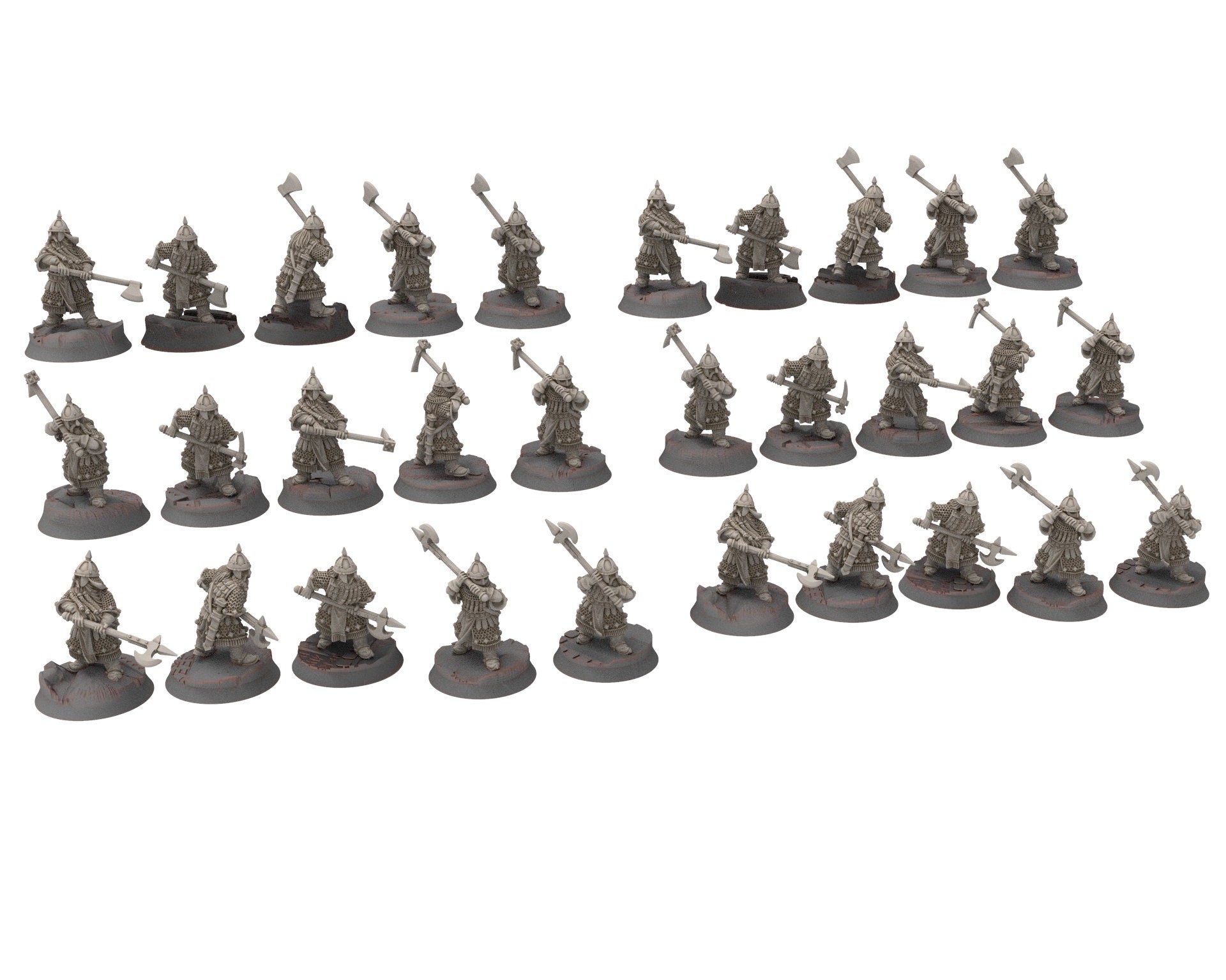 Dwarves - Gur-Adur Spearmen, The Dwarfs of The Mountains, for Lotr, Medbury miniatures