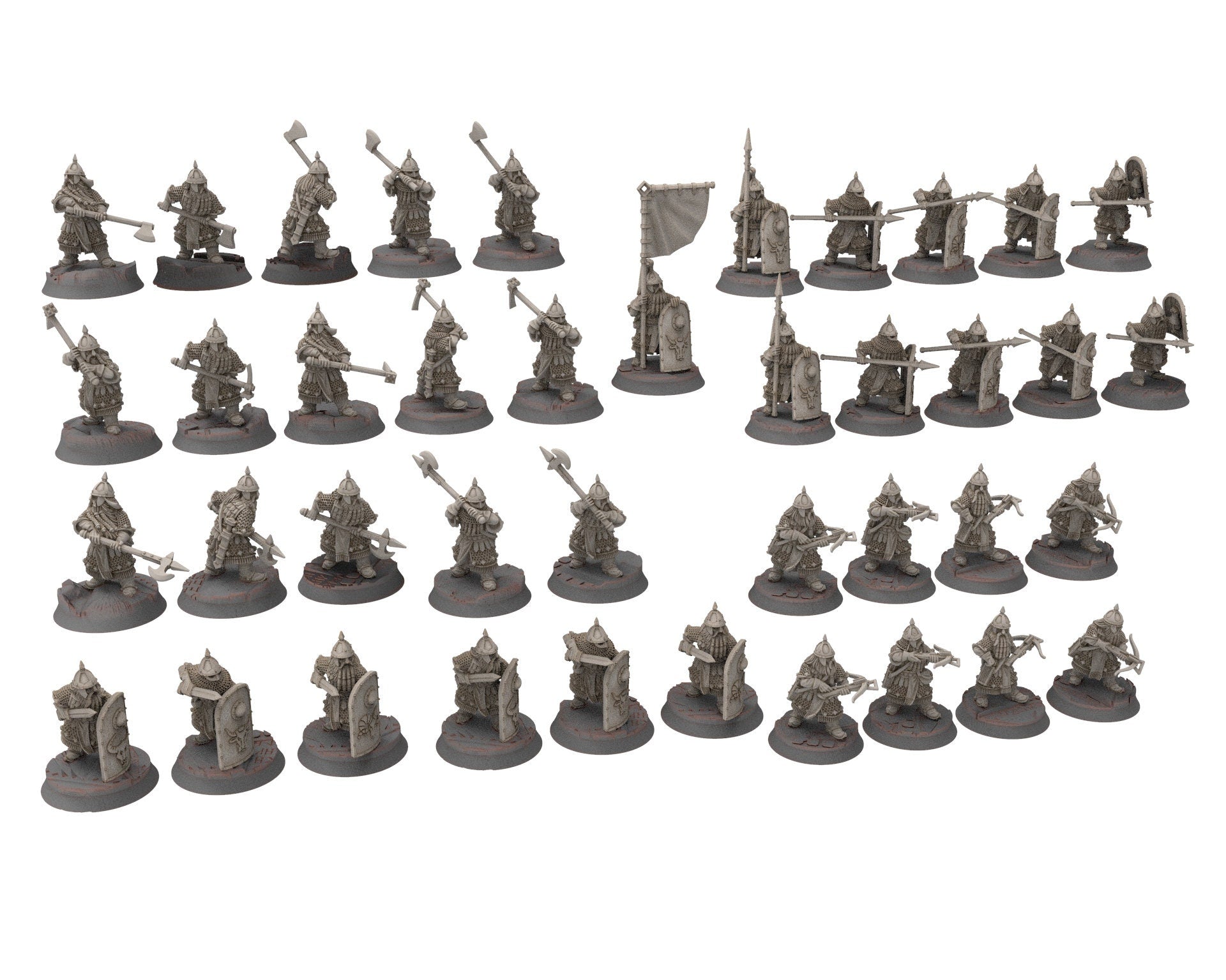 Dwarves - Gur-Adur Swordmen, The Dwarfs of The Mountains, for Lotr, Medbury miniatures