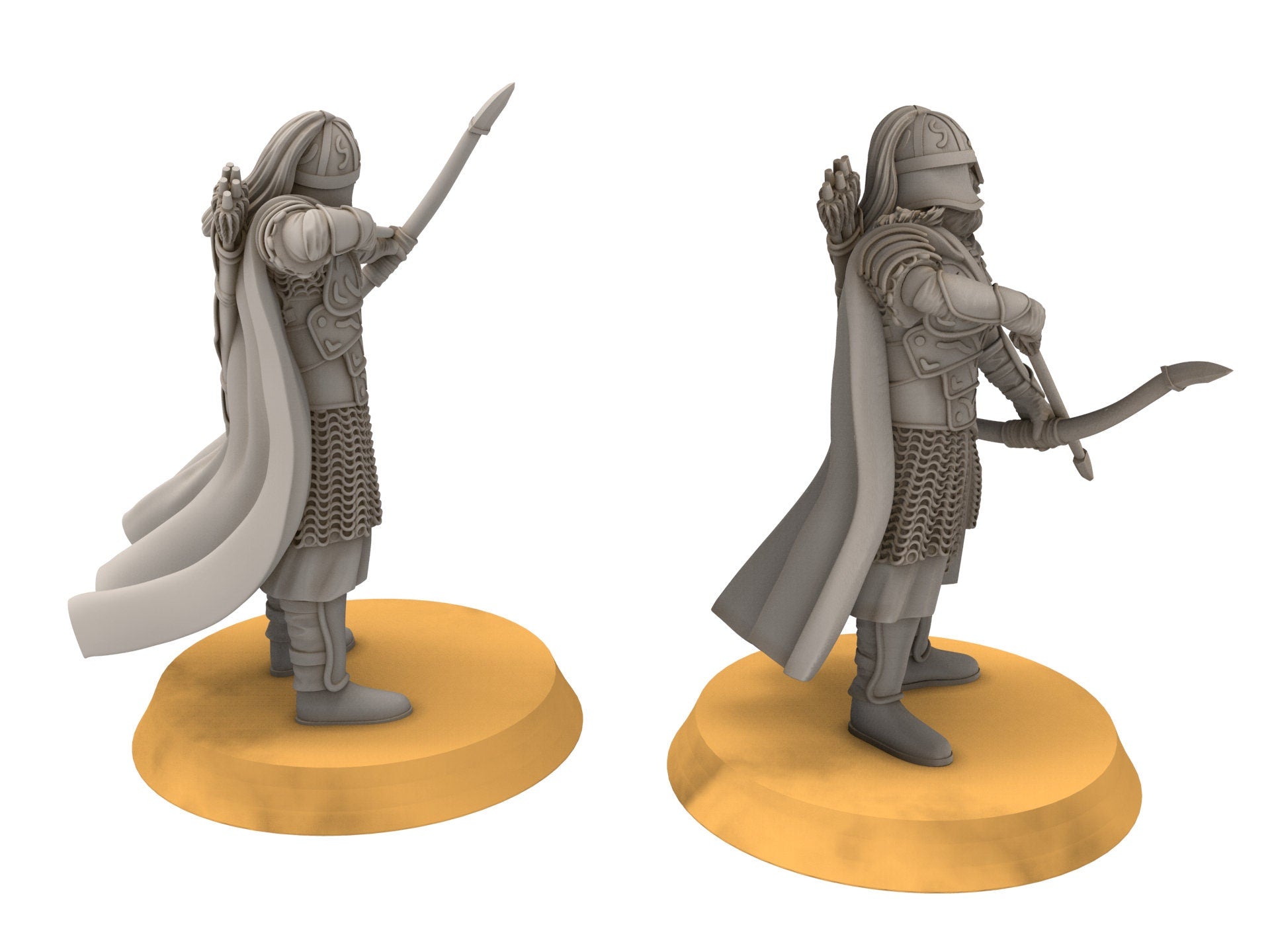 Rohan - West Human Outriders on Foot, Knight of Rohan, the Horse-lords, rider of the mark, Davale, minis for wargame D&D, Lotr...
