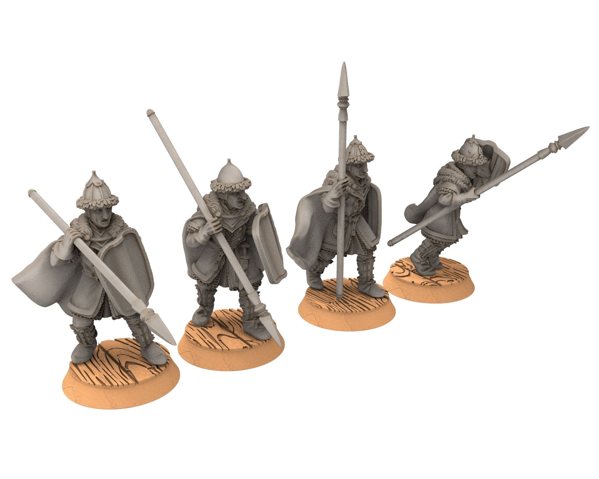 Lakecity - Captains of lakecity Torgorod, hero, Lake, dragon, Misty Mountains, Town miniatures for wargame D&D, Lotr... Medbury miniatures