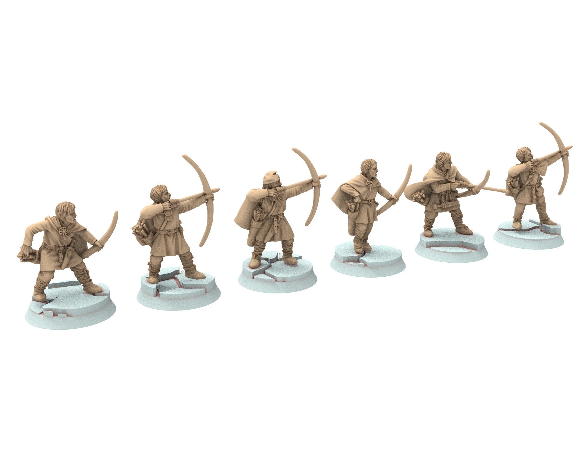 Vendel Era - Dark Age Archers fighting, Germanic Tribe Warband, 7 century, miniatures 28mm for wargame Historical... Medbury miniature