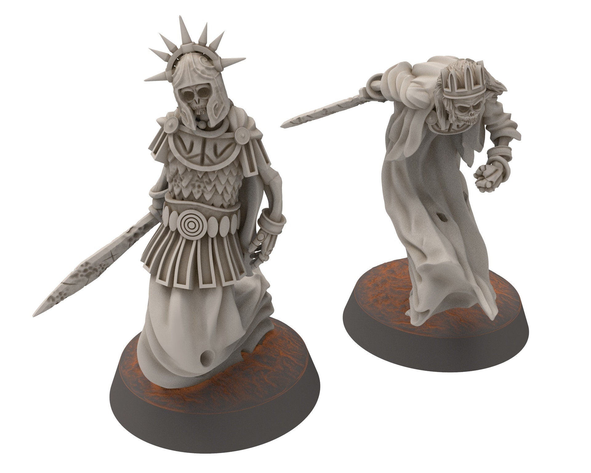 Undead Ghosts - Halfmen momies of the old battlefield, marshland of the east, Ghosts of the old world miniatures for wargame D&D, LOTR...