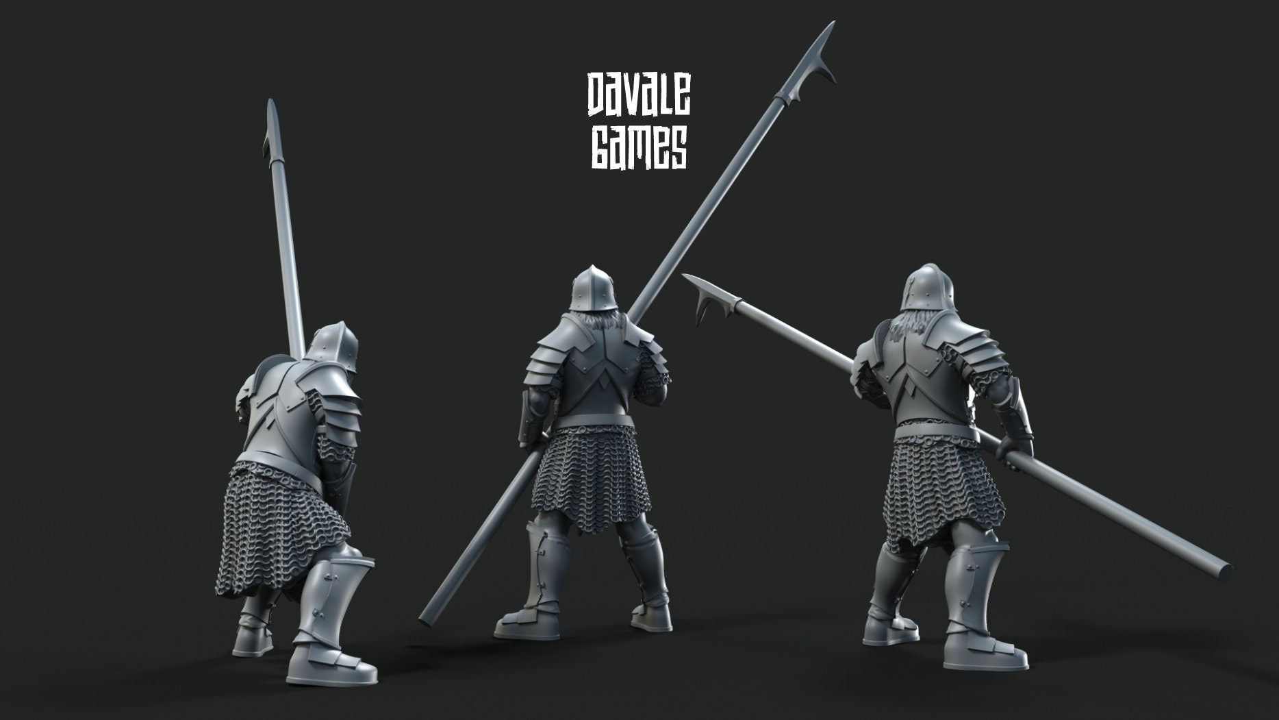 Orcs horde - Blood Handed with Long Spears, Middle rings miniatures for wargame D&D, Lotr... Medbury miniatures