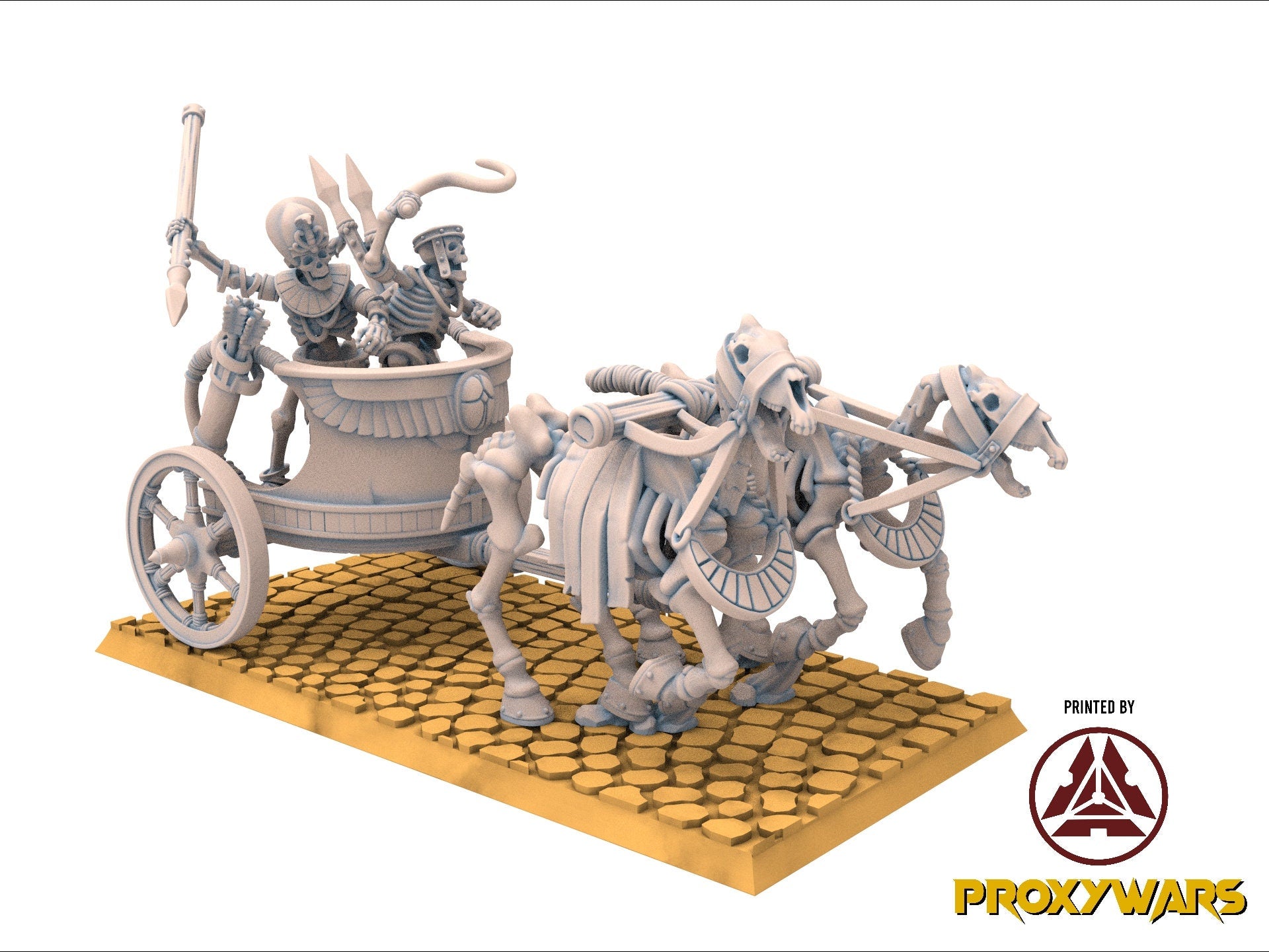 Eternal Dynasties - Eternal Pharaoh on chariot, The Ancient Skeletons, Fantasy Battle, Oldhammer, King of war, D&D