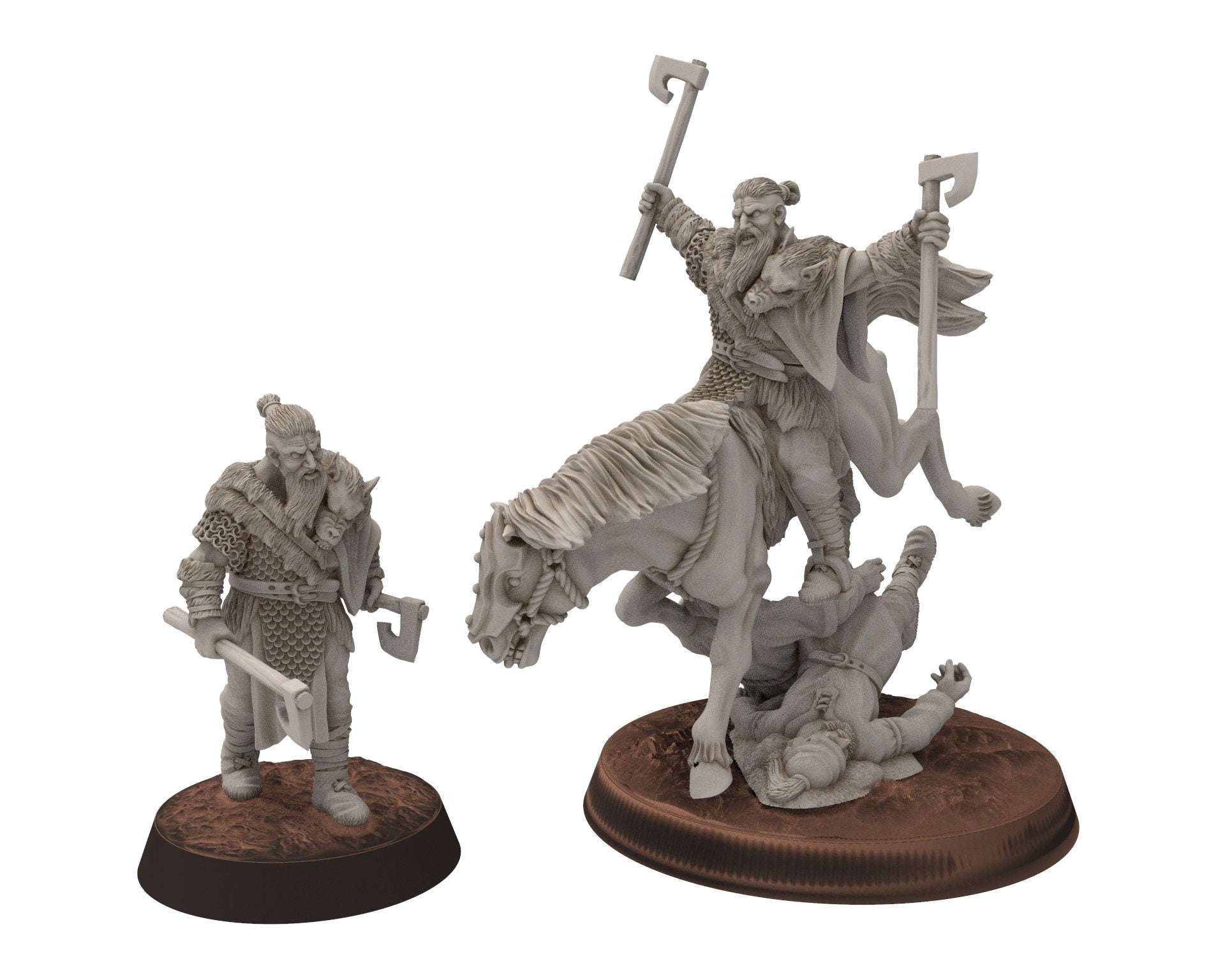 Wildmen - Wildmen west bundle army, Mountaign angry warriors warband, Middle rings miniatures for wargame D&D, Lotr... Khurzluk Miniatures