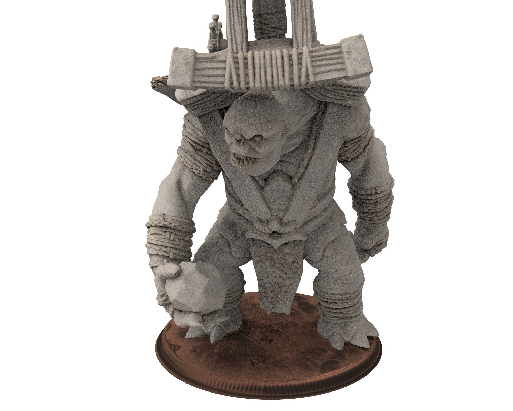 Orcs horde - Giant Troll Warriors, Last guardians, ruins city river, Middle rings miniatures for wargame D&D, Lotr.. Khurzluk Miniatures