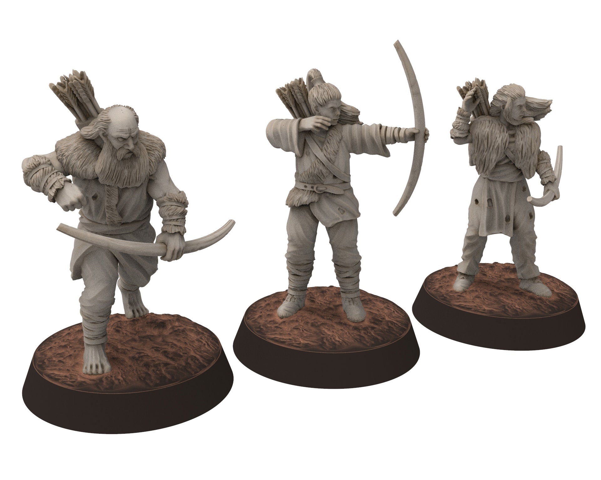 Wildmen - Hillmen Wulf Ironside, Mountaign angry warriors warband, Middle rings miniatures for wargame D&D, Lotr... Khurzluk Miniatures
