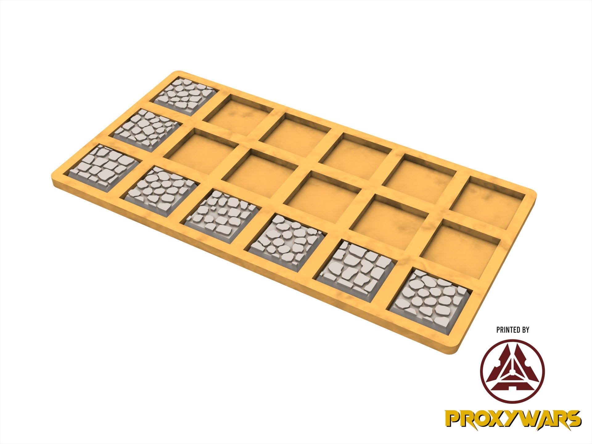 PLA Movement Tray from base square 20mm to 25mm, arthurian, orc, dwarves, lost temple, beastmen, undead, sylvan