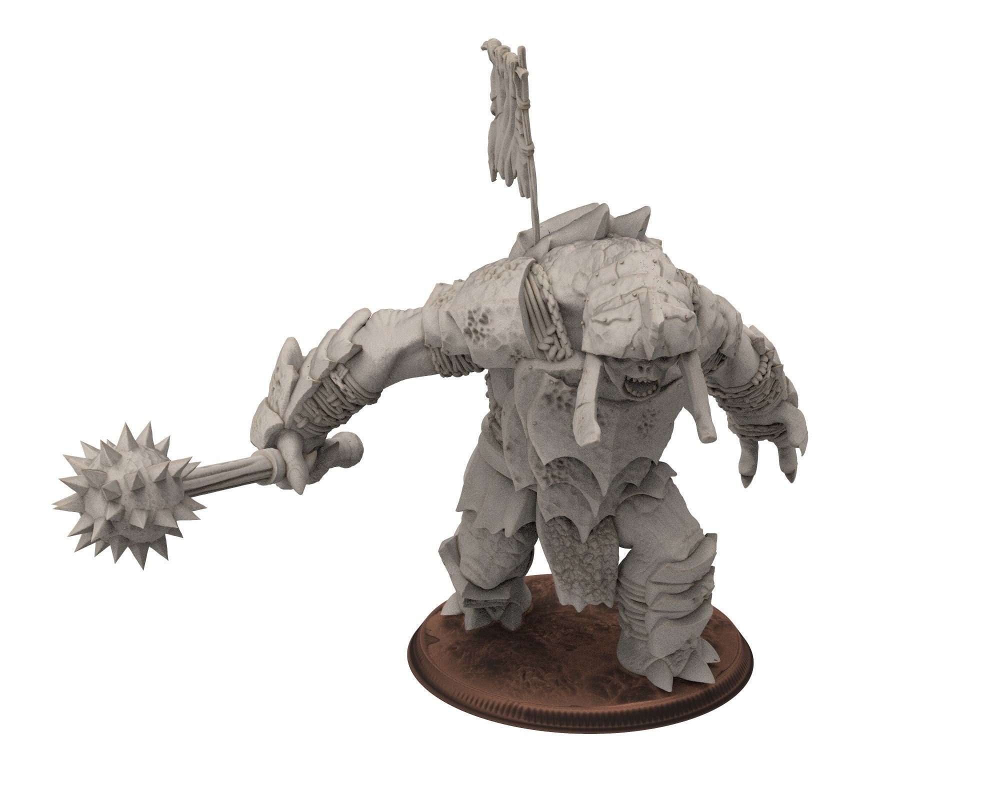 Orcs horde - Giant Troll Bundle, Main gate guardians, ruins city river, Middle rings miniatures for wargame D&D, Lotr.. Khurzluk Miniatures