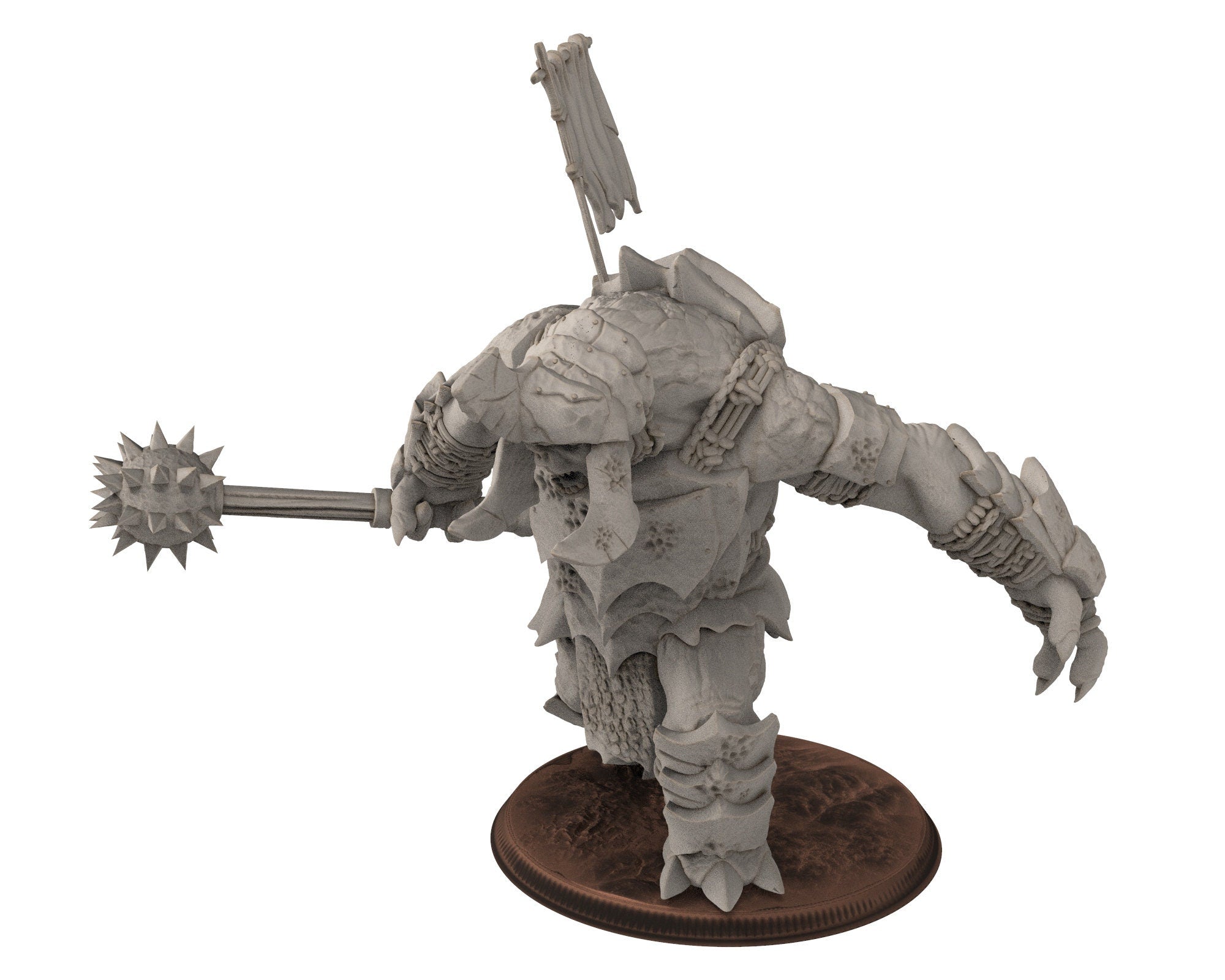 Orcs horde - Giant Troll Artillery, Last guardians, ruins city river, Middle rings miniatures for wargame D&D, Lotr.. Khurzluk Miniatures