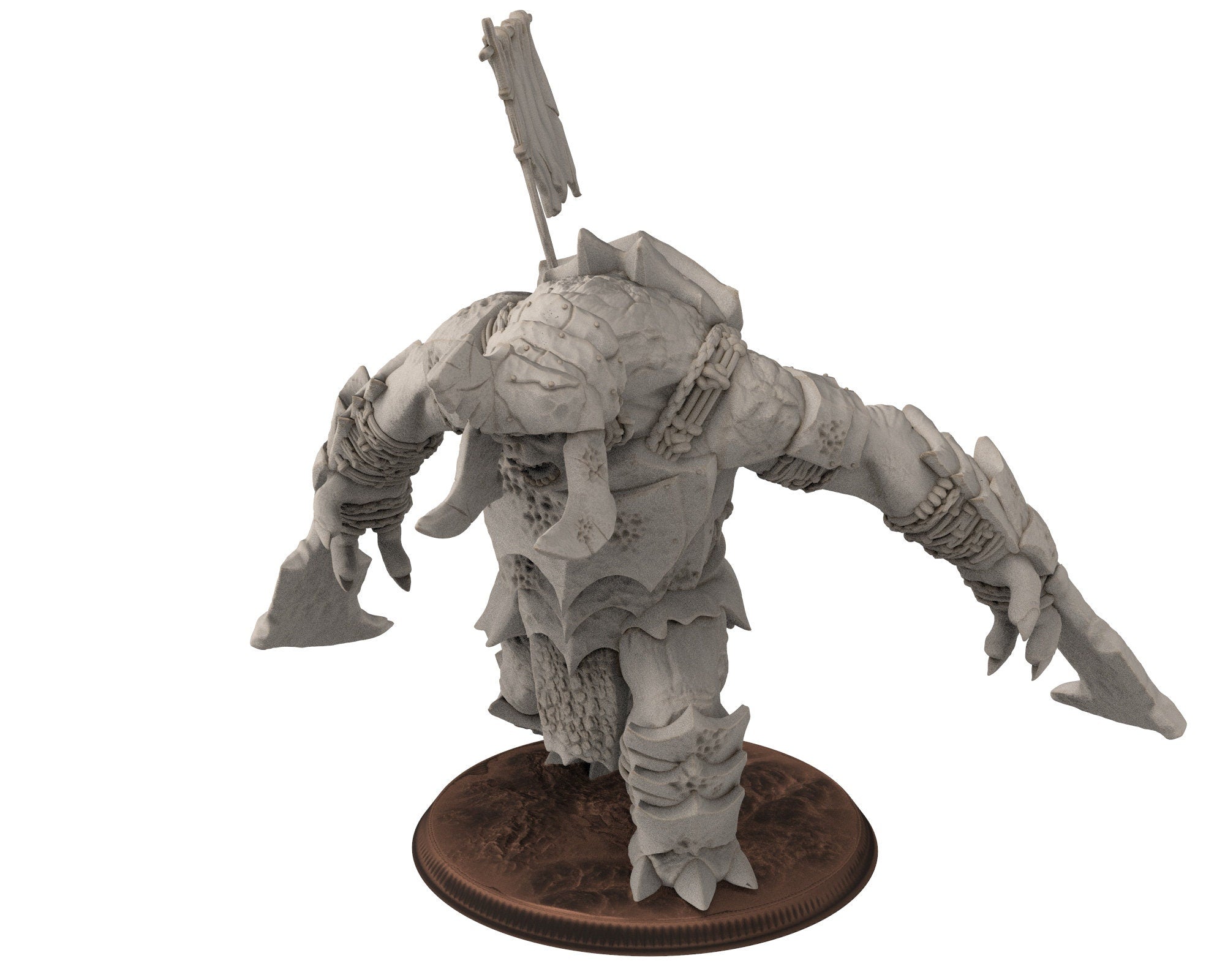 Orcs horde - Giant Troll Artillery, Last guardians, ruins city river, Middle rings miniatures for wargame D&D, Lotr.. Khurzluk Miniatures