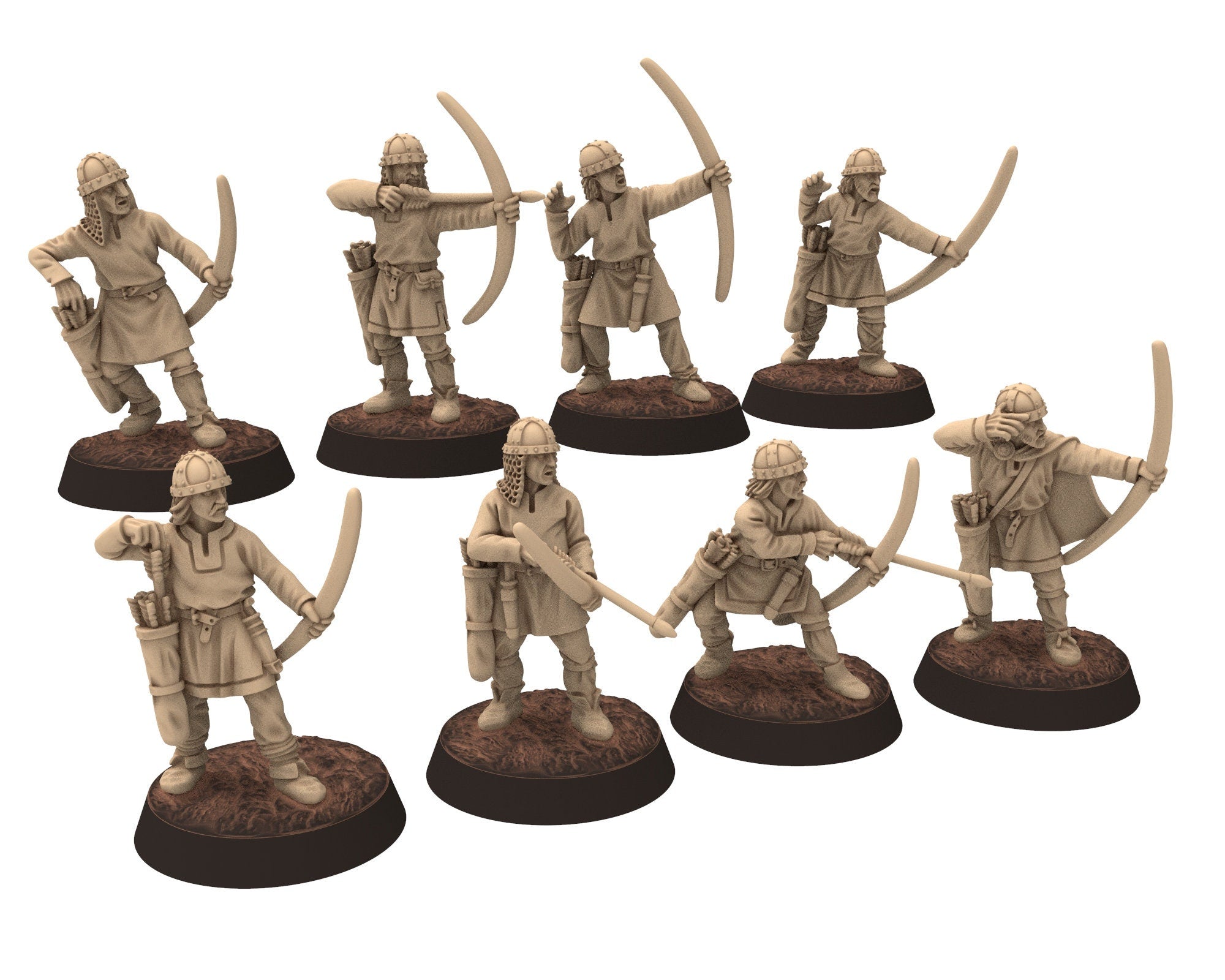 Dark Ages - Banner Carolingian Infantry Footmen Warriors Frank Empire, Miniatures 28mm, Wargame Historical Saga... Medbury miniature