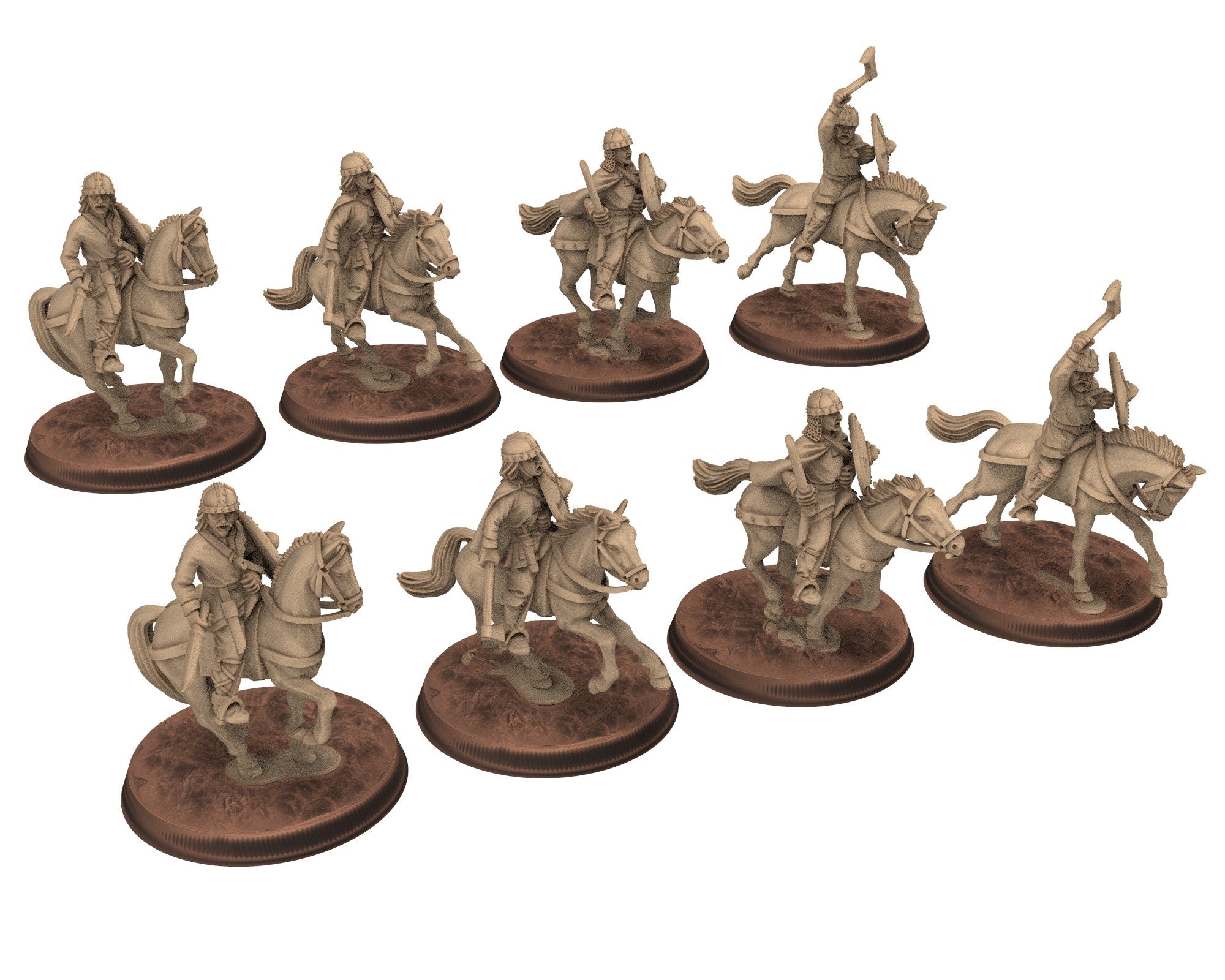 Dark Ages - x12 Horses, Miniatures 28mm, Wargame Historical Saga... Medbury miniature