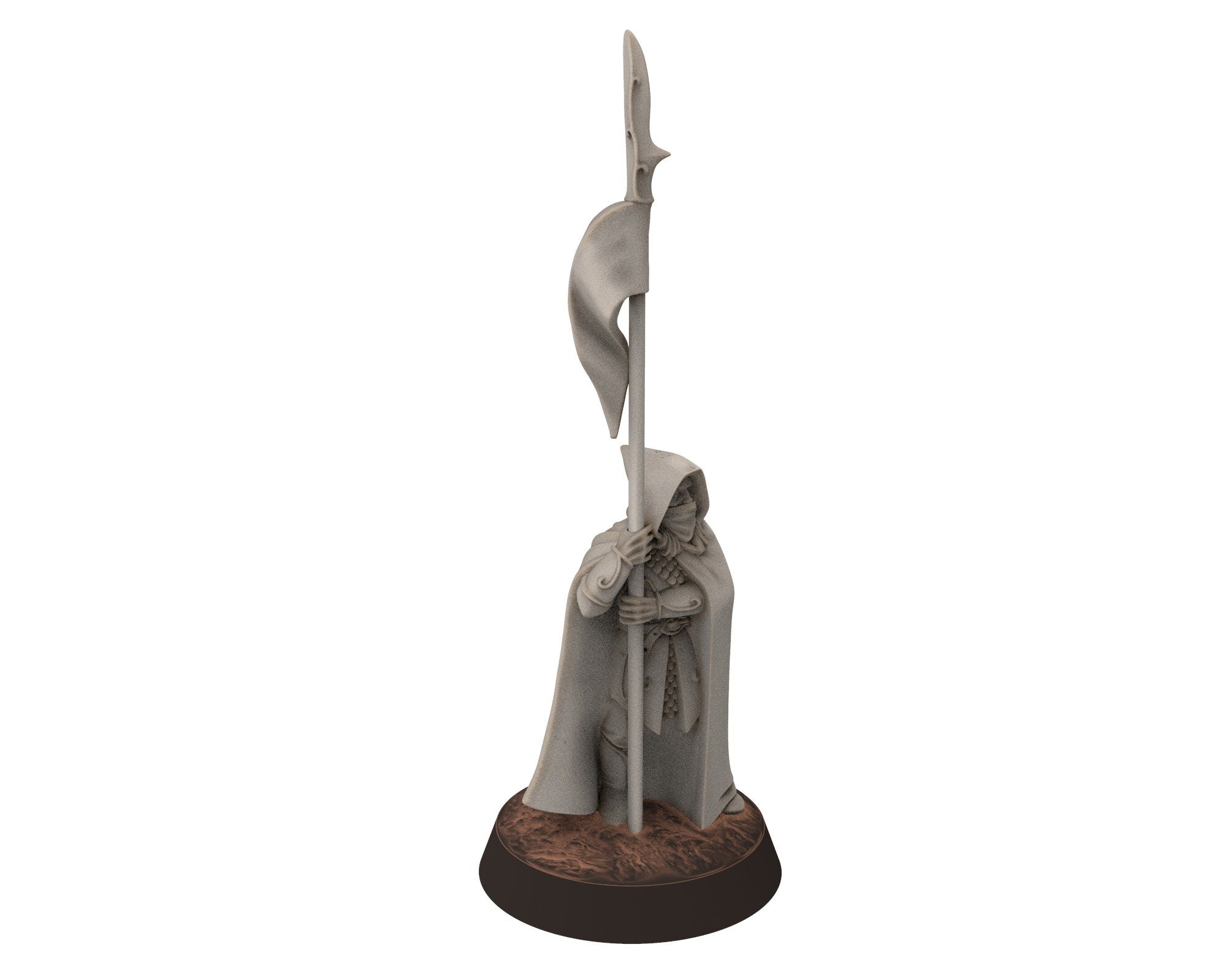 Darkwood - Rangers Wood elves Warriors Leader with Bows, Middle rings miniatures for wargame D&D, LOTR, Medbury miniatures