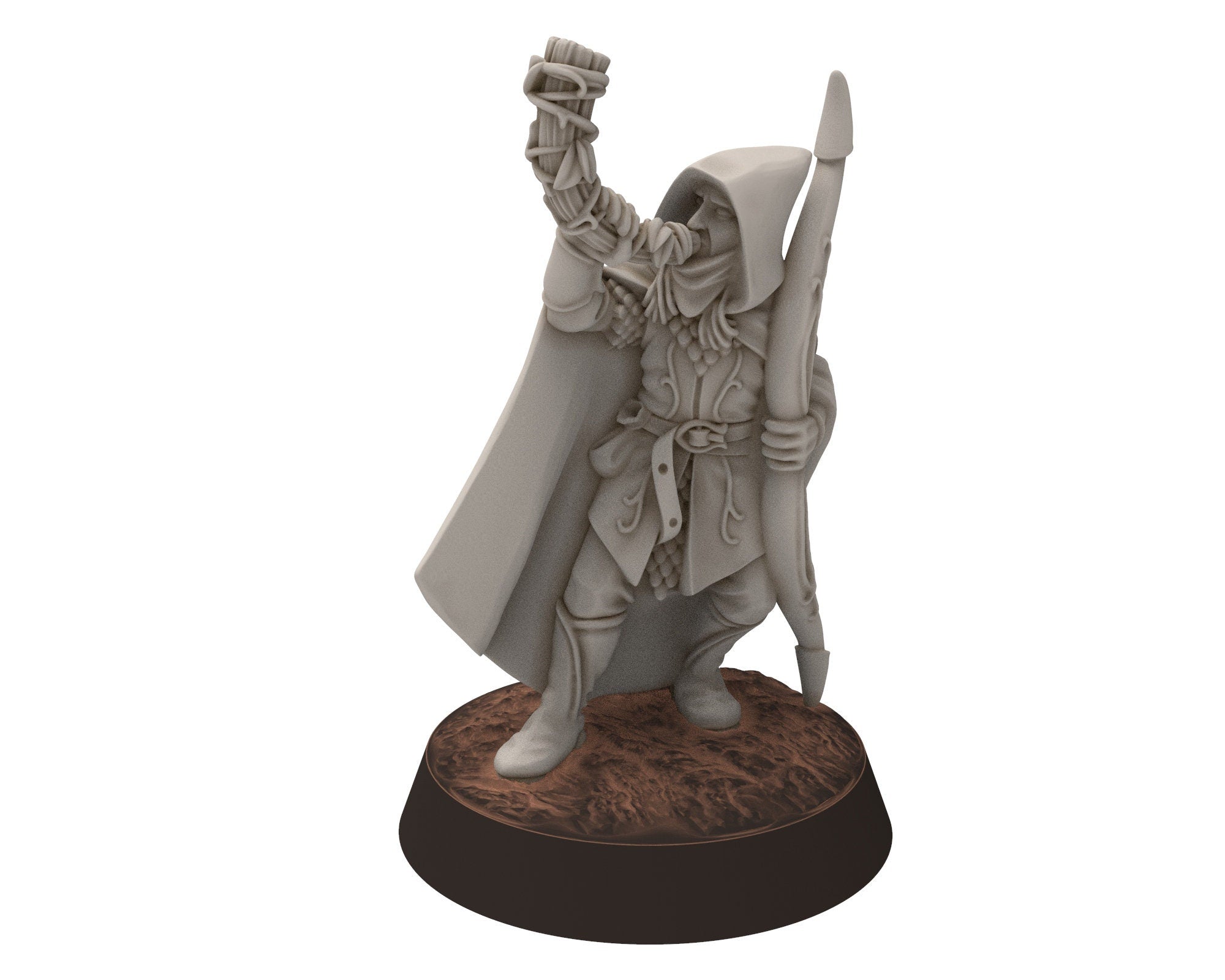 Darkwood - Rangers Wood elves Warriors with Bows complete unit, Middle rings miniatures for wargame D&D, LOTR, Medbury miniatures