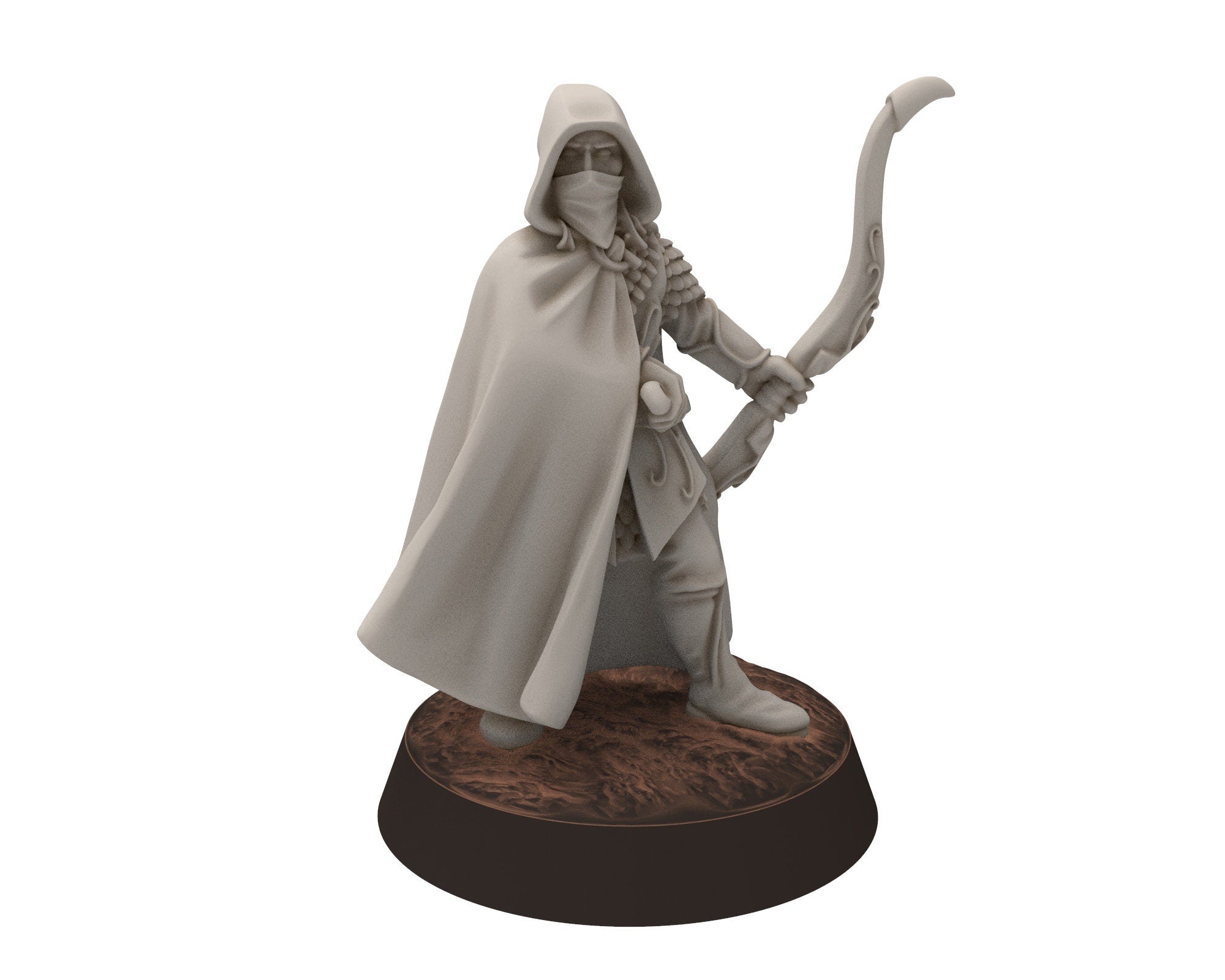 Darkwood - Rangers Wood elves Warriors with Bows, Middle rings miniatures for wargame D&D, LOTR, Medbury miniatures