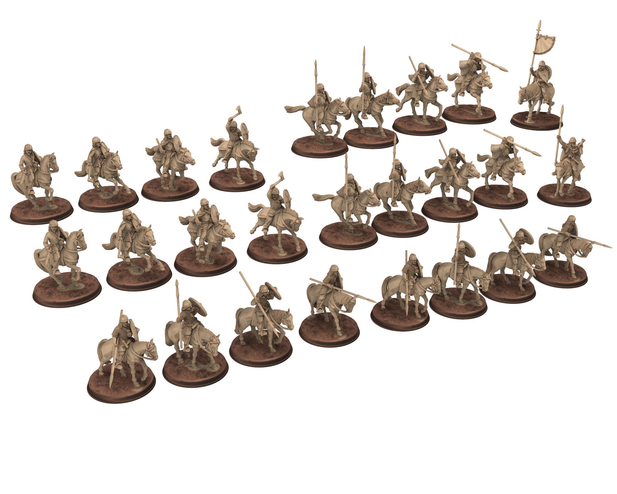 Dark Ages - Spearmen Fighting Carolingian Infantry Footmen Warriors Frank, Miniatures 28mm, Wargame Historical Saga... Medbury miniature
