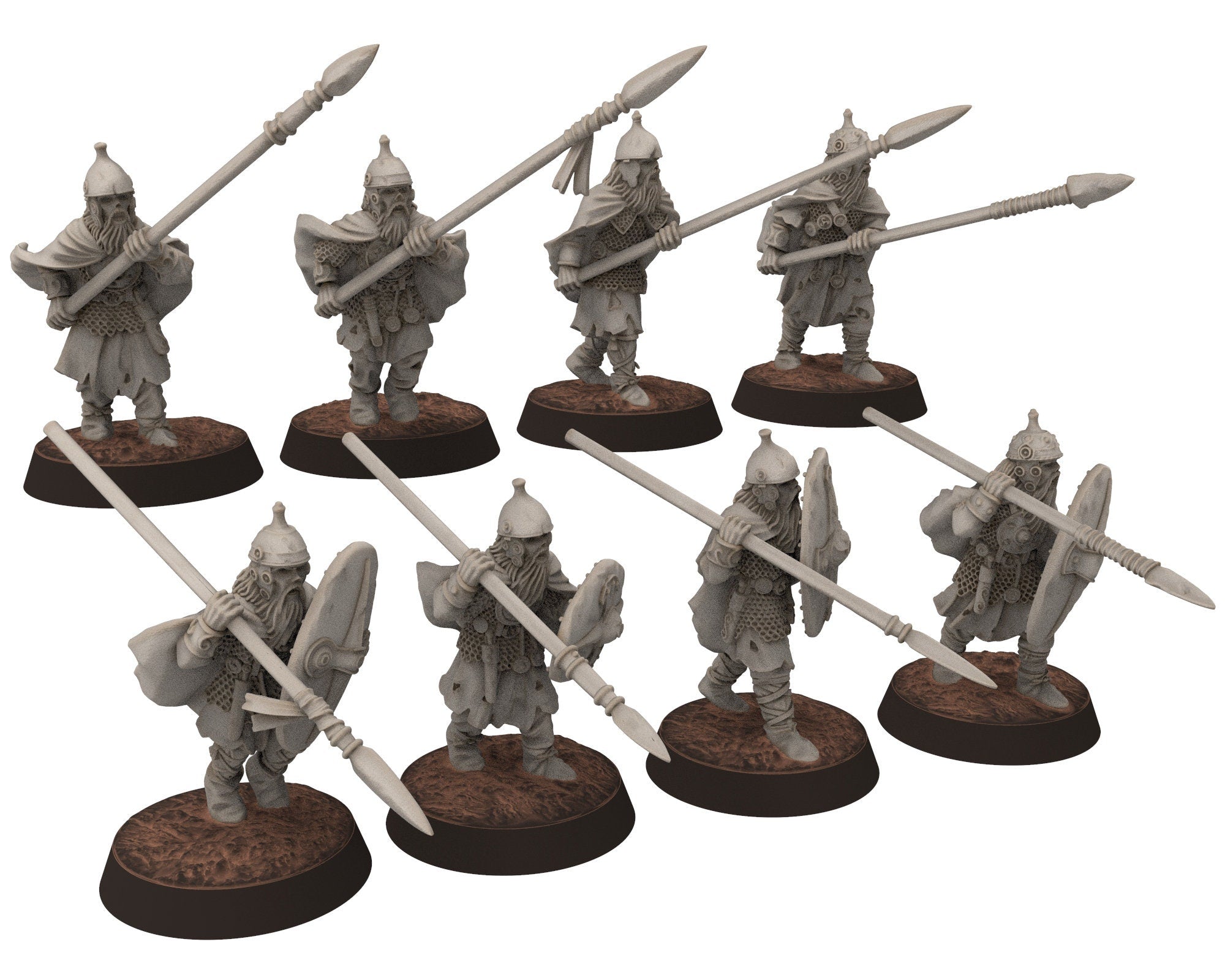Undead Ghosts - Ghosty Gaul specters of the old war with Bows , under the mountain, miniatures for wargame D&D, LOTR...
