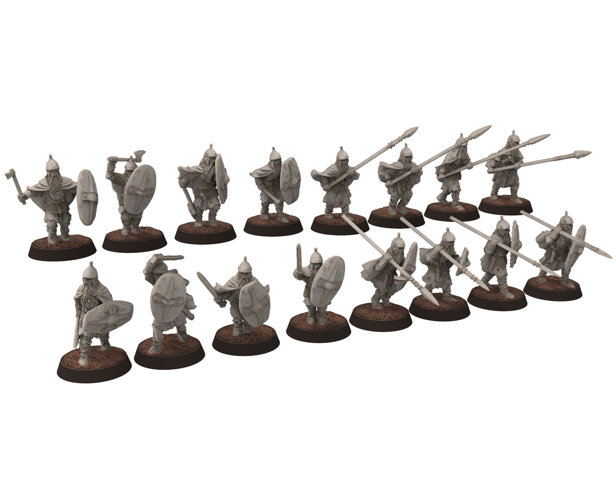 Undead Ghosts - Ghosty Gaul specters of the old war Full unit, under the mountain, miniatures for wargame D&D, LOTR...
