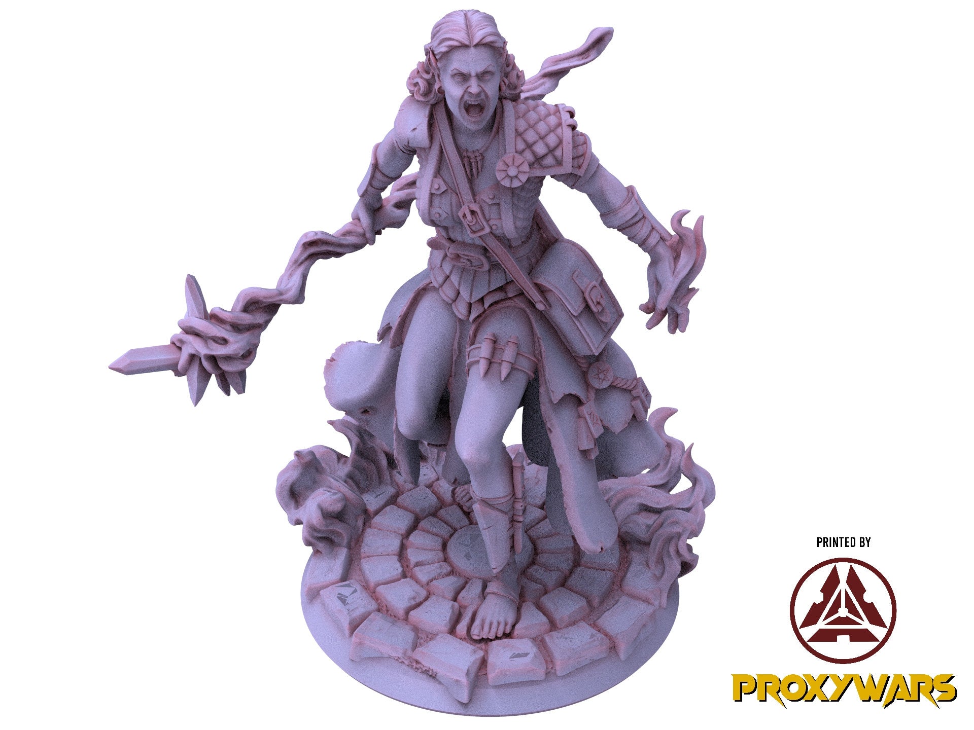 Rage Unbound - Hero - Rina Beastbond, Monster Tamer 25mm, The Nightfall Cult, Ennemy, Flesh of Gods, for Wargames, Dungeons & Dragons TTRPG