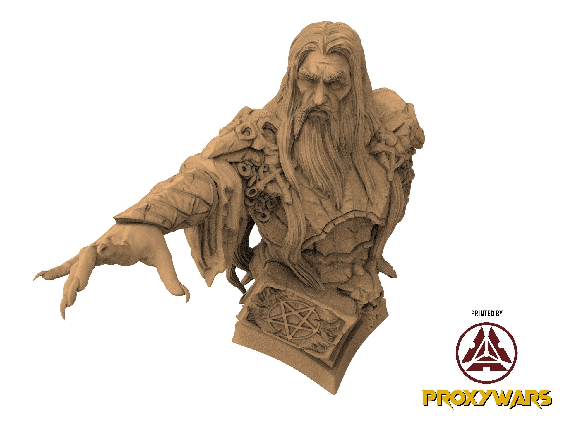 Grimoires of madness - Hero - Goatfolk Wizard (25 mm), forbidden magics, Ennemy, Flesh of Gods, for Wargames, Dungeons & Dragons TTRPG