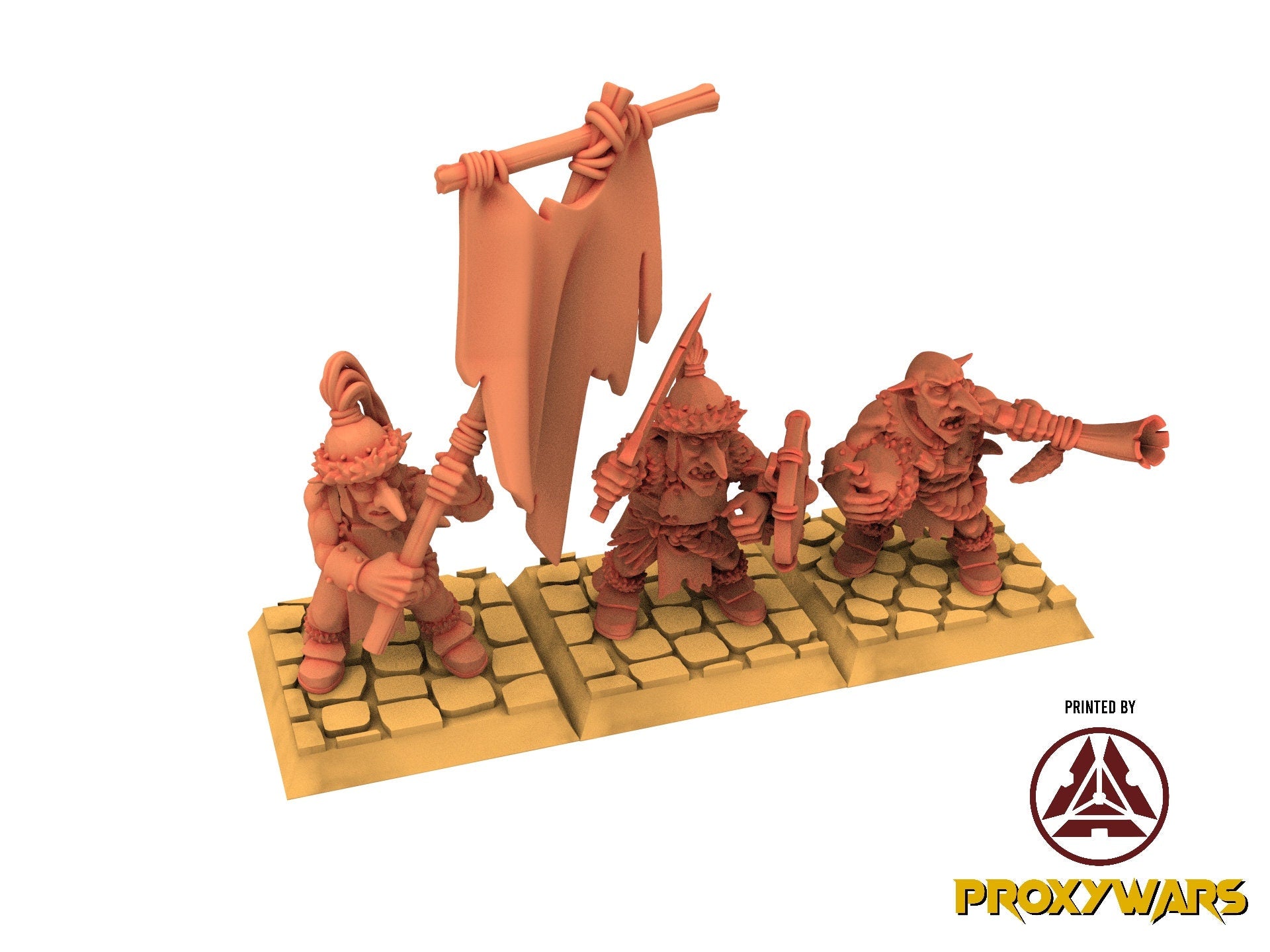 Orc & Goblin - Steppe Goblin Spearmen - The Black horde, usable for Oldhammer, king of wars, 9th age