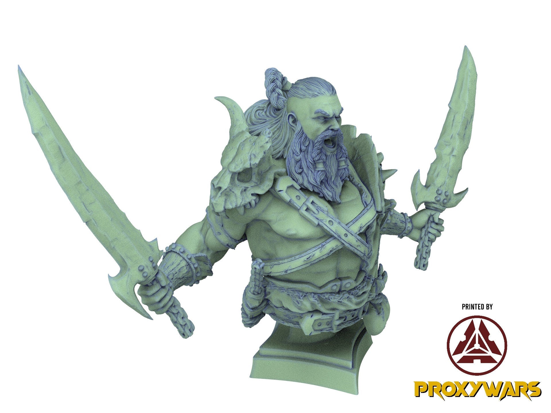 The tribal Gathering - Boss - Nevostodon, fierce and proud warriors, Ennemy, Flesh of Gods, for Wargames, Dungeons & Dragons TTRPG
