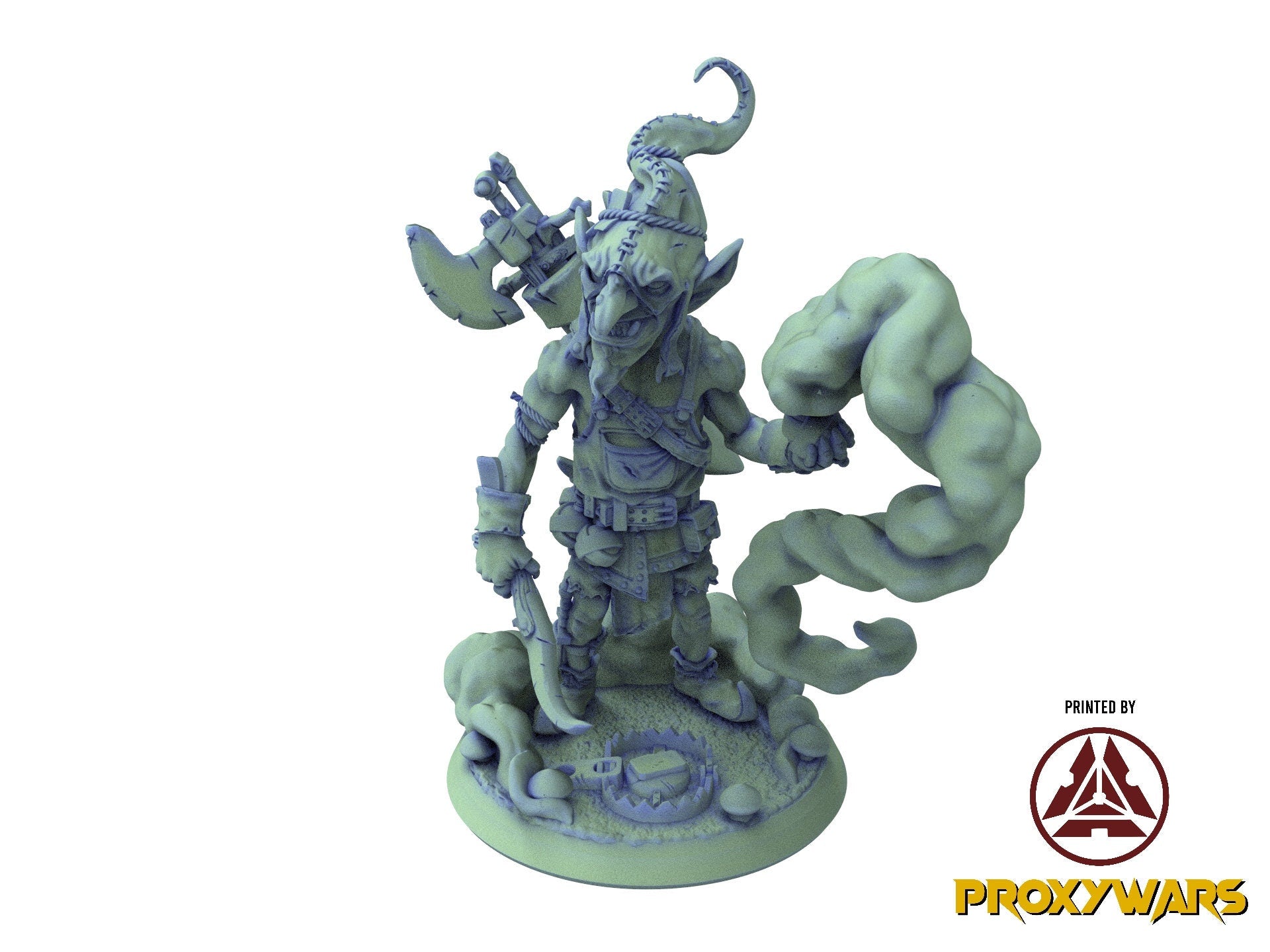 The tribal Gathering - Boss - Nevostodon, fierce and proud warriors, Ennemy, Flesh of Gods, for Wargames, Dungeons & Dragons TTRPG