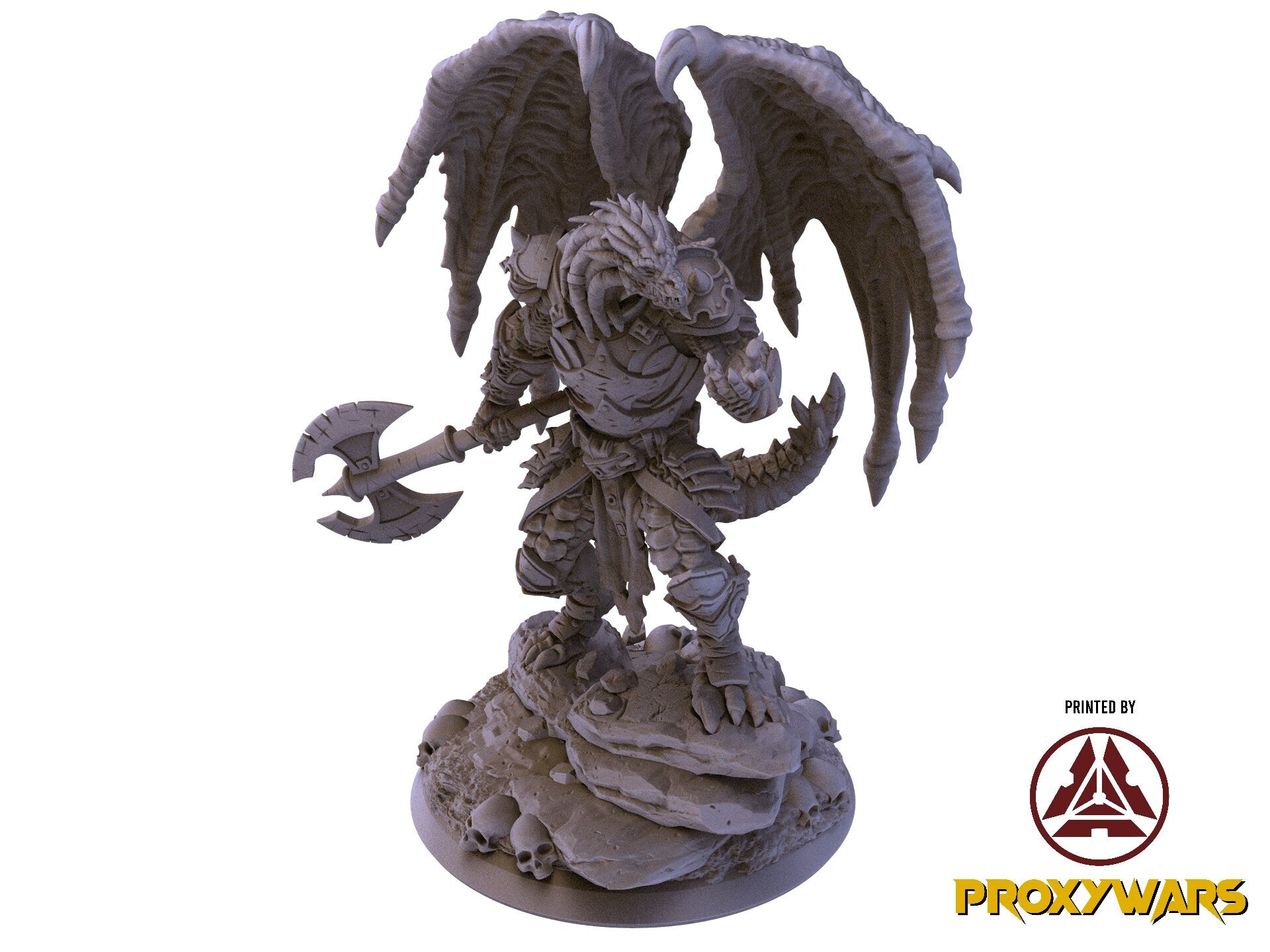The Crimson Calamity - Enemy - Dragon Armored Ogre , Flesh of Gods, for Wargames, Dungeons & Dragons TTRPG