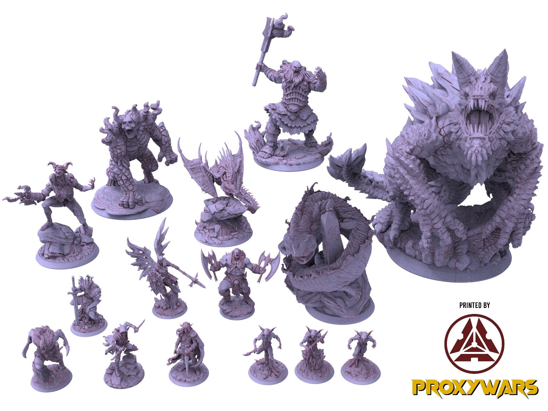 Rage Unbound - Enemy - Ragebound Demon 25mm, The Nightfall Cult, Ennemy, Flesh of Gods, for Wargames, Dungeons & Dragons TTRPG