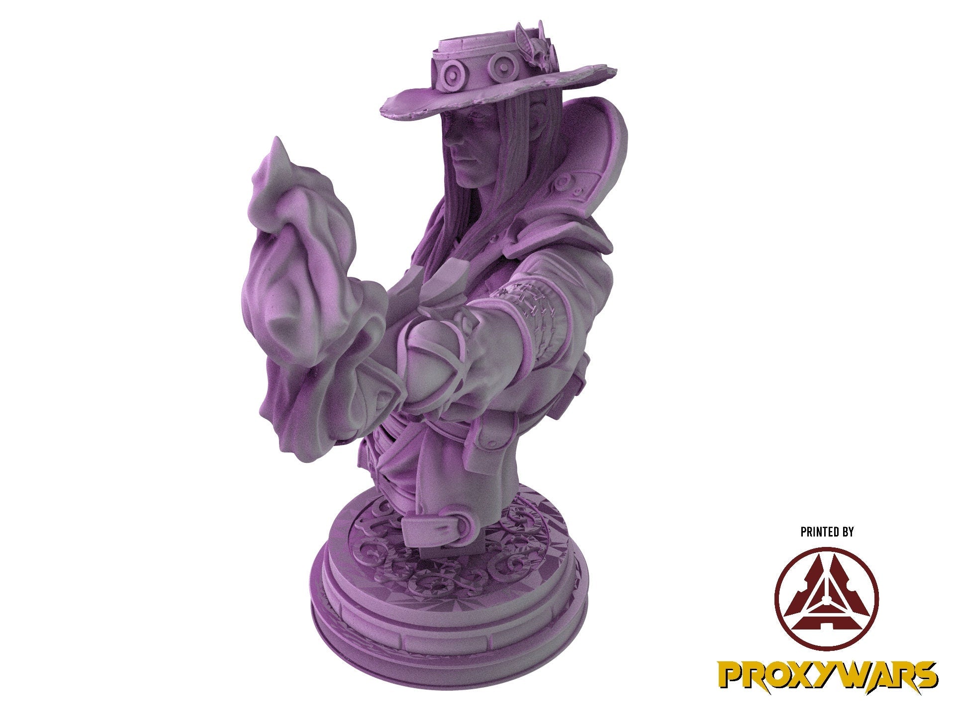 The Untamed Frontier - Bust - Elara, The Clockwork Huntress, Spectral war, Flesh of Gods, for Wargames, Dungeons & Dragons TTRPG
