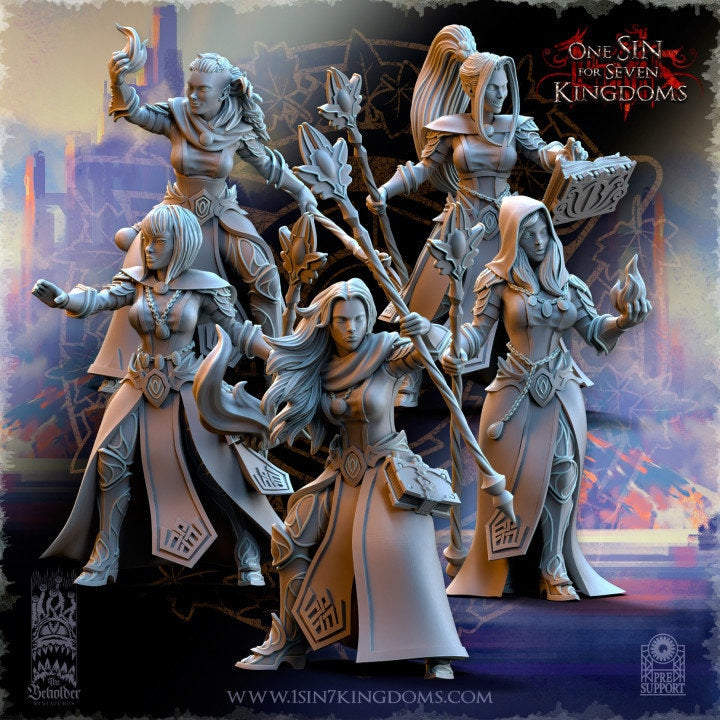 Hight Elves - Silvermoor Sorceress, Fantasy elves, Insular Kingdom usable for 9th Age, Fantasy Battle, Oldhammer, King of war, D&D