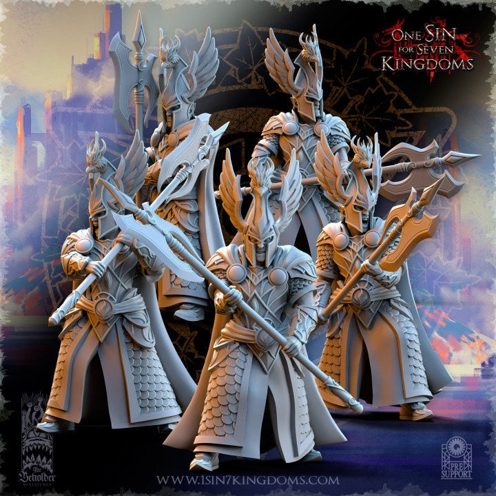 Hight Elves - Silvermoor - Searing Bird Guardians, Fantasy elves, usable for 9th Age, Fantasy Battle, Oldhammer, King of war