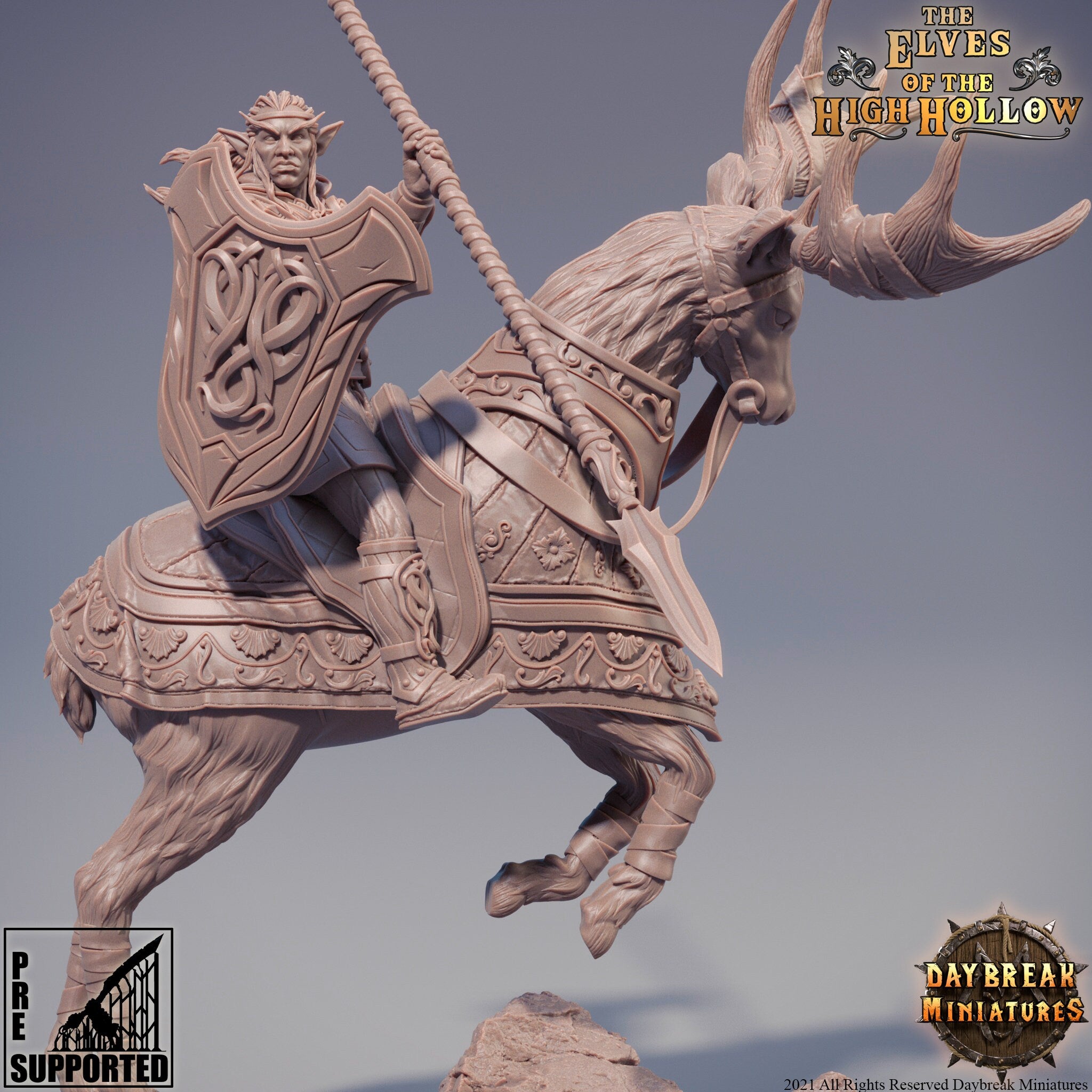 The Elves of the High Hollow - Glaive, son of Faeren, quest for glory, DayBreak Miniatures, for Wargames, Dungeons & Dragons TTRPG