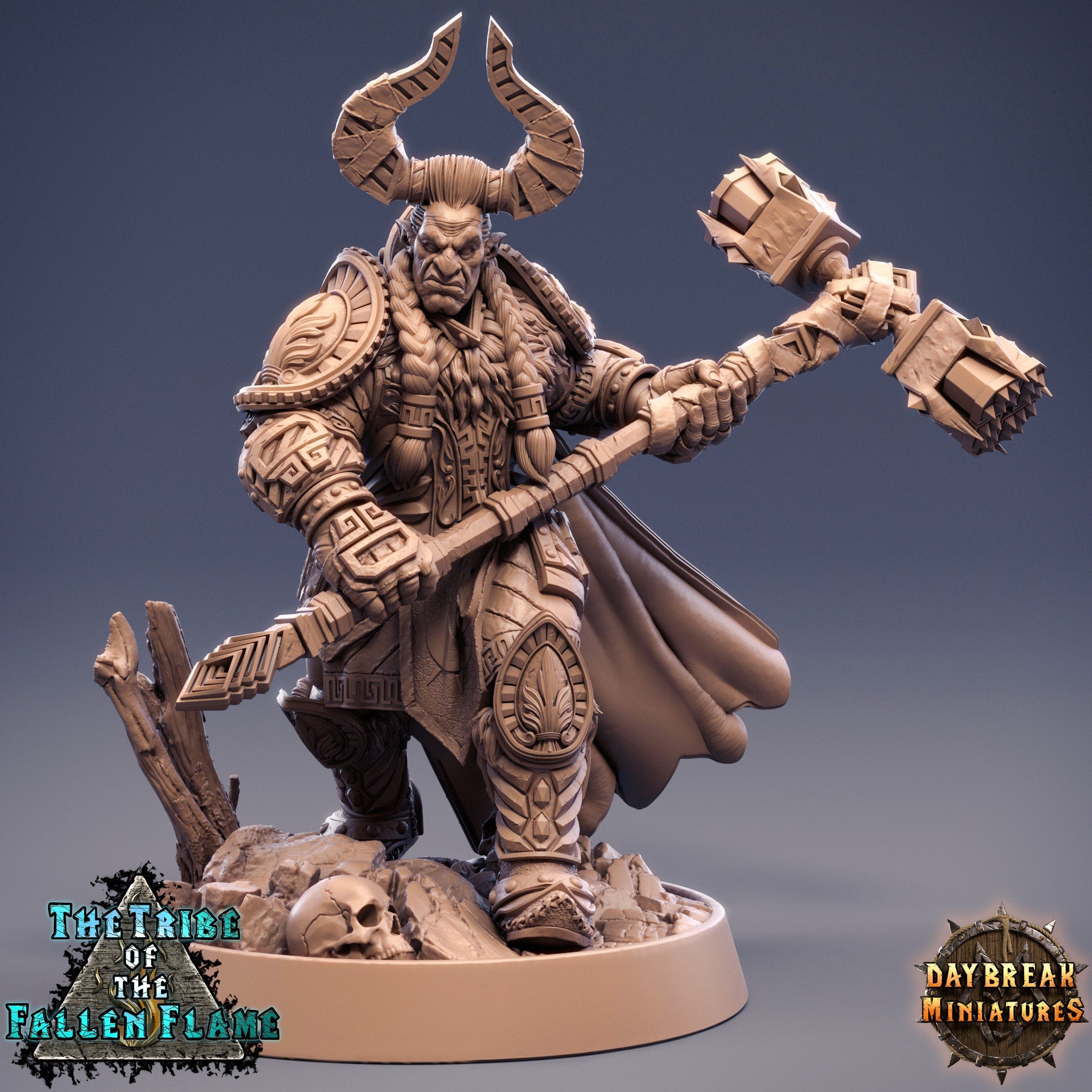 The Tribe Of The Fallen Flame - Geraia Stormspear, quest for glory, DayBreak Miniatures, for Wargames, Dungeons & Dragons TTRPG