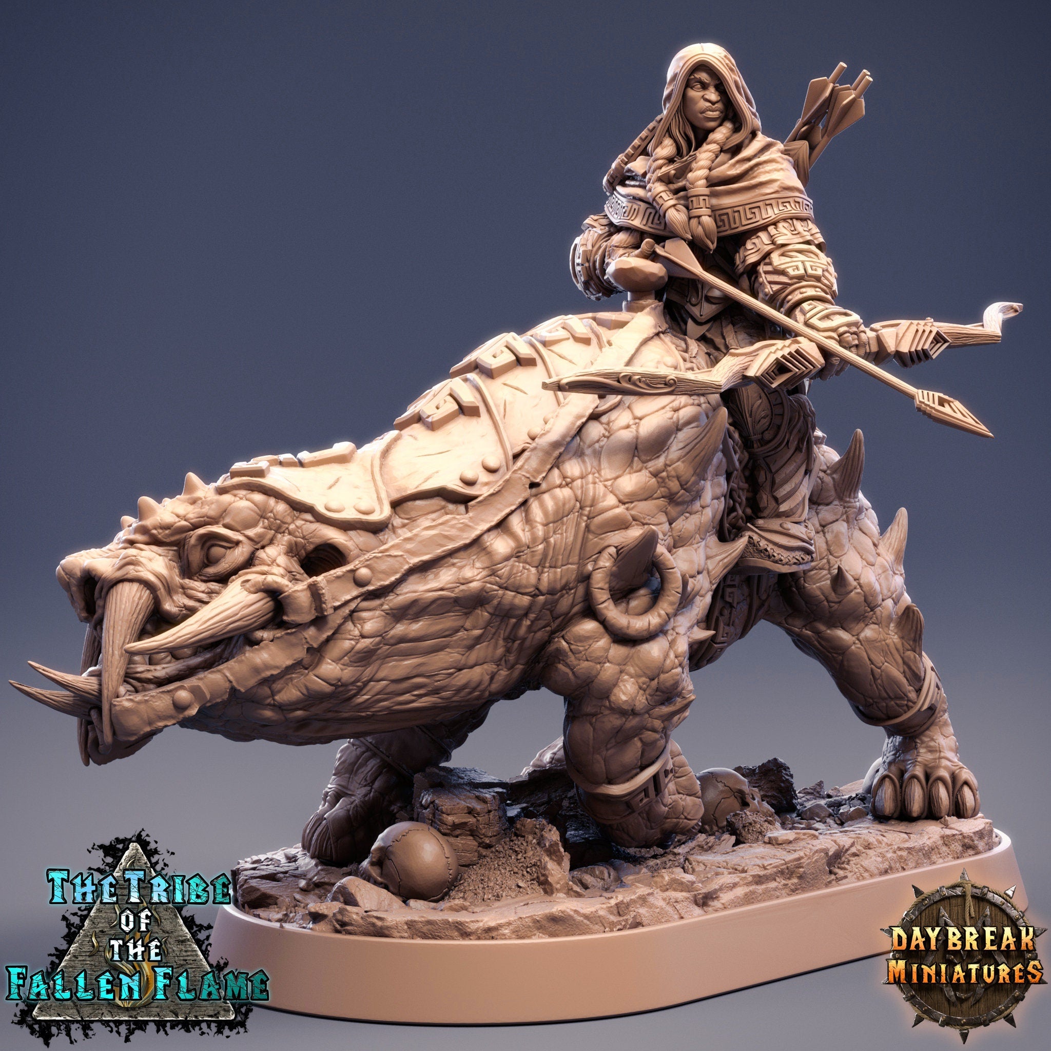 The Tribe Of The Fallen Flame - Nivali Thundercut, quest for glory, DayBreak Miniatures, for Wargames, Dungeons & Dragons TTRPG